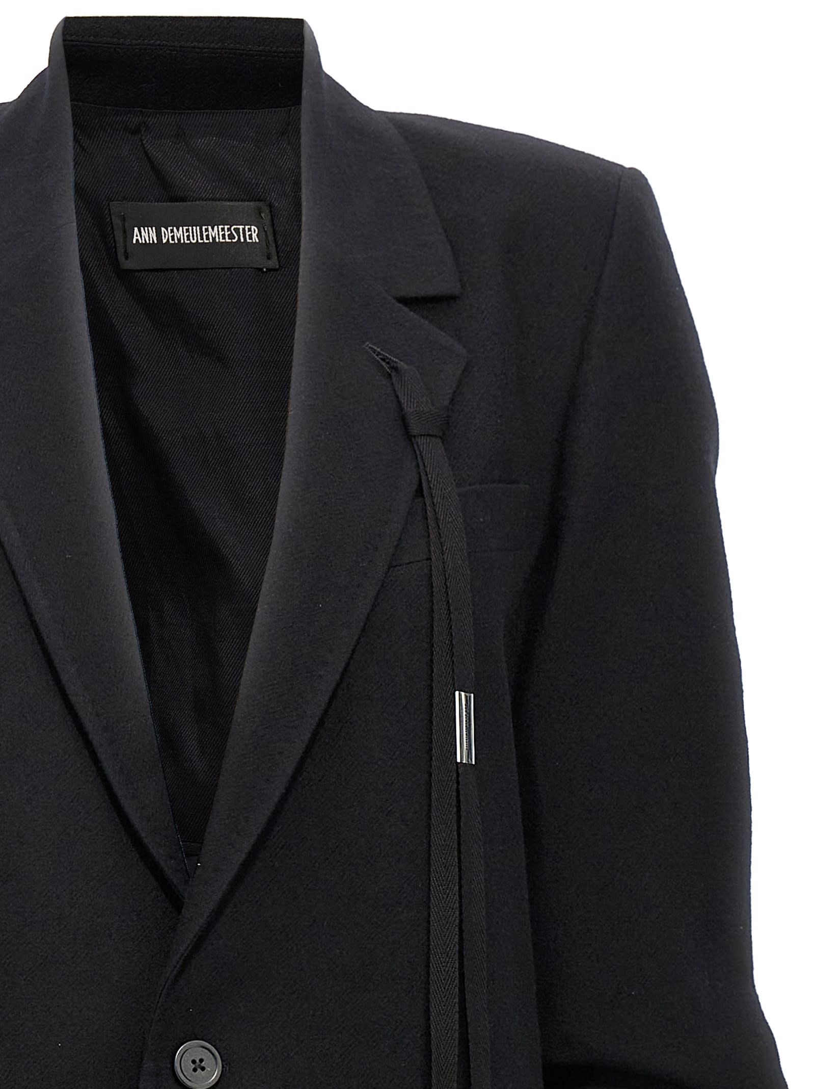 Shop Ann Demeulemeester Lieke Coat In Black