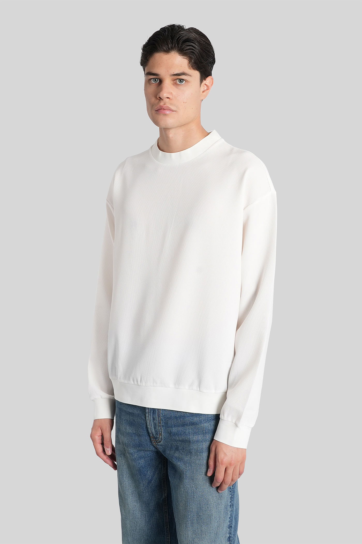 Emporio Armani Sweatshirt In White Polyester In White
