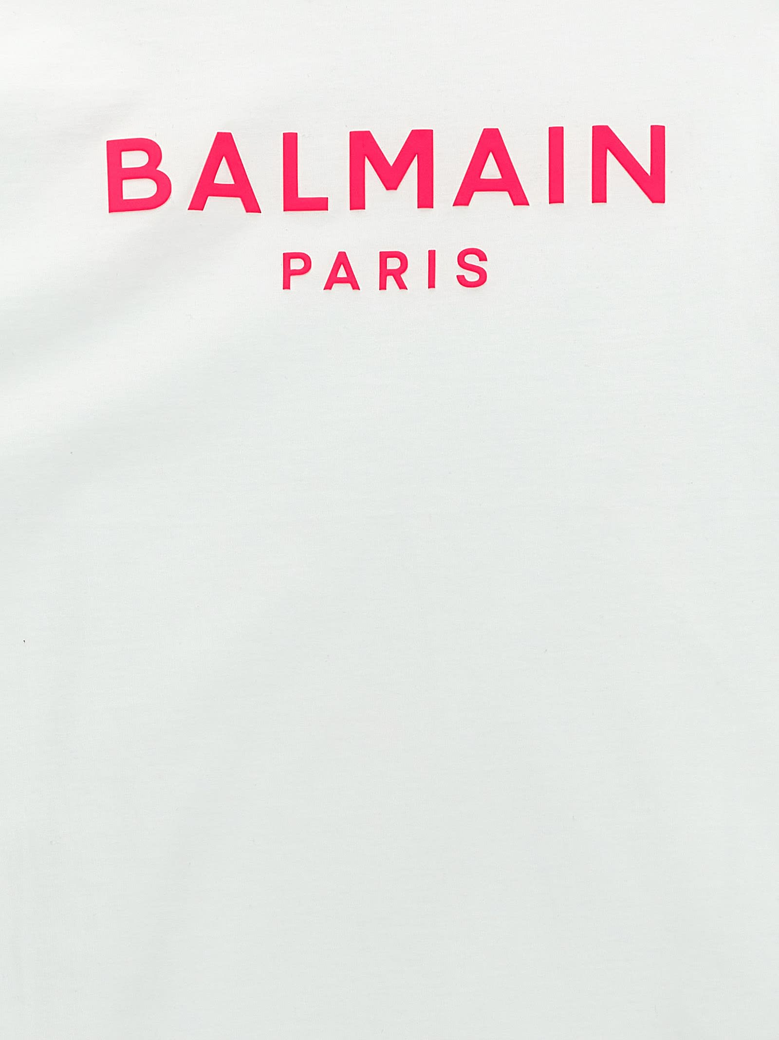 Shop Balmain Logo Print T-shirt In Fu