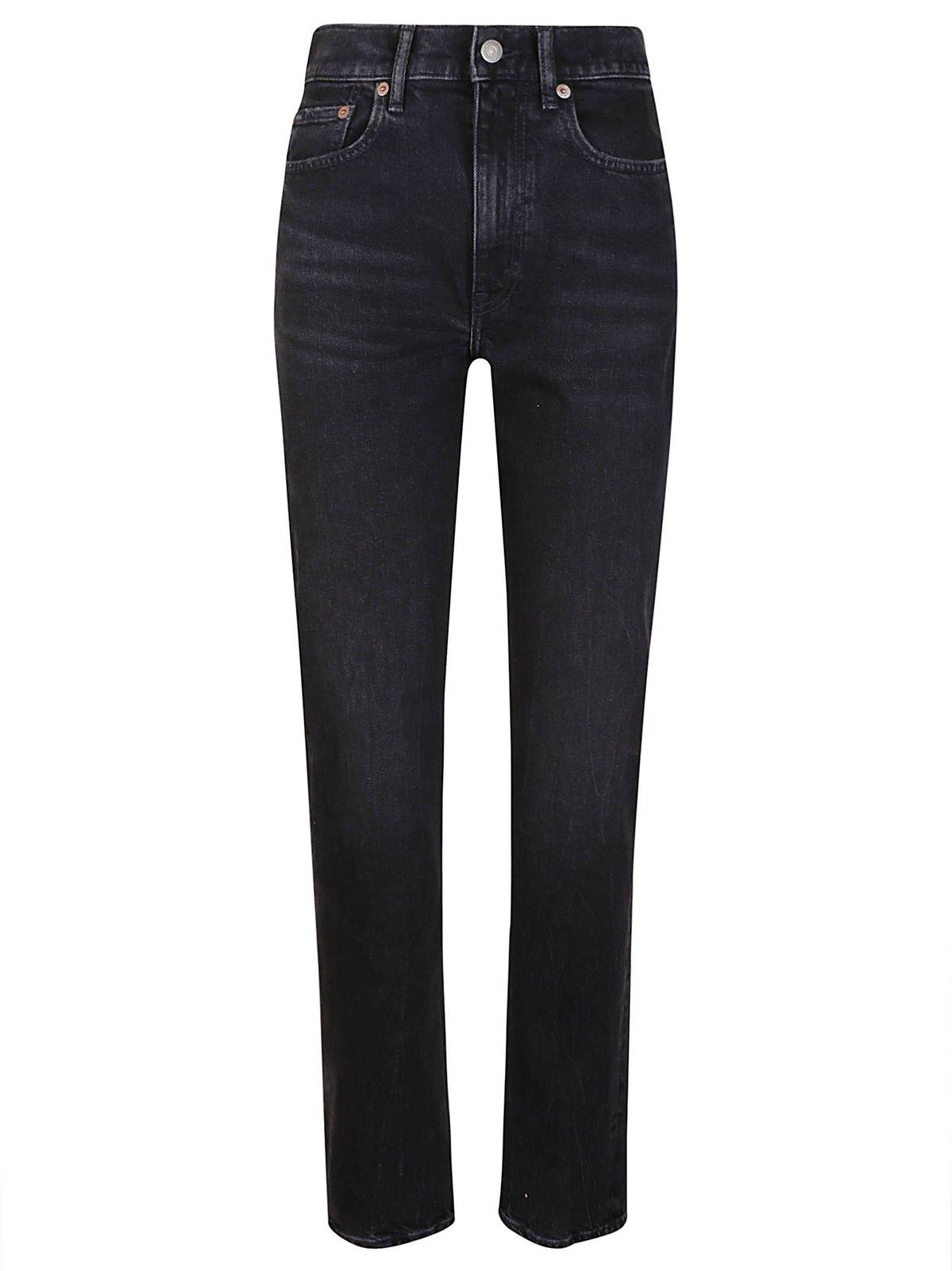 Ralph Lauren High-waisted Straight-fit Jeans In Sines Wash