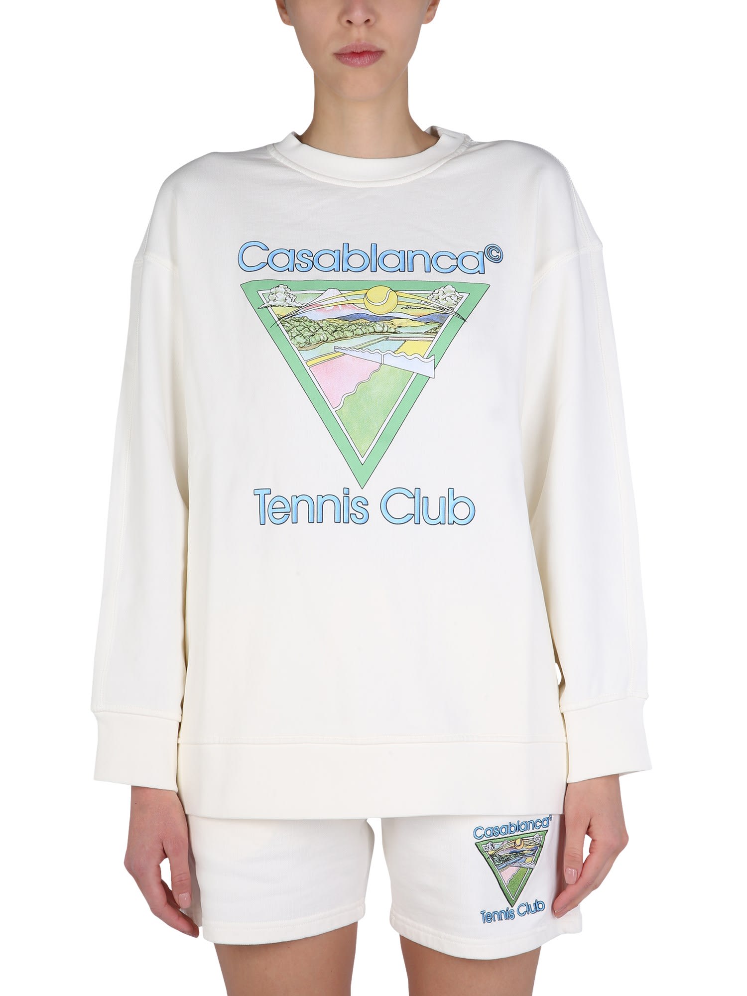 Casablanca Tennis Club Crew Neck Sweatshirt