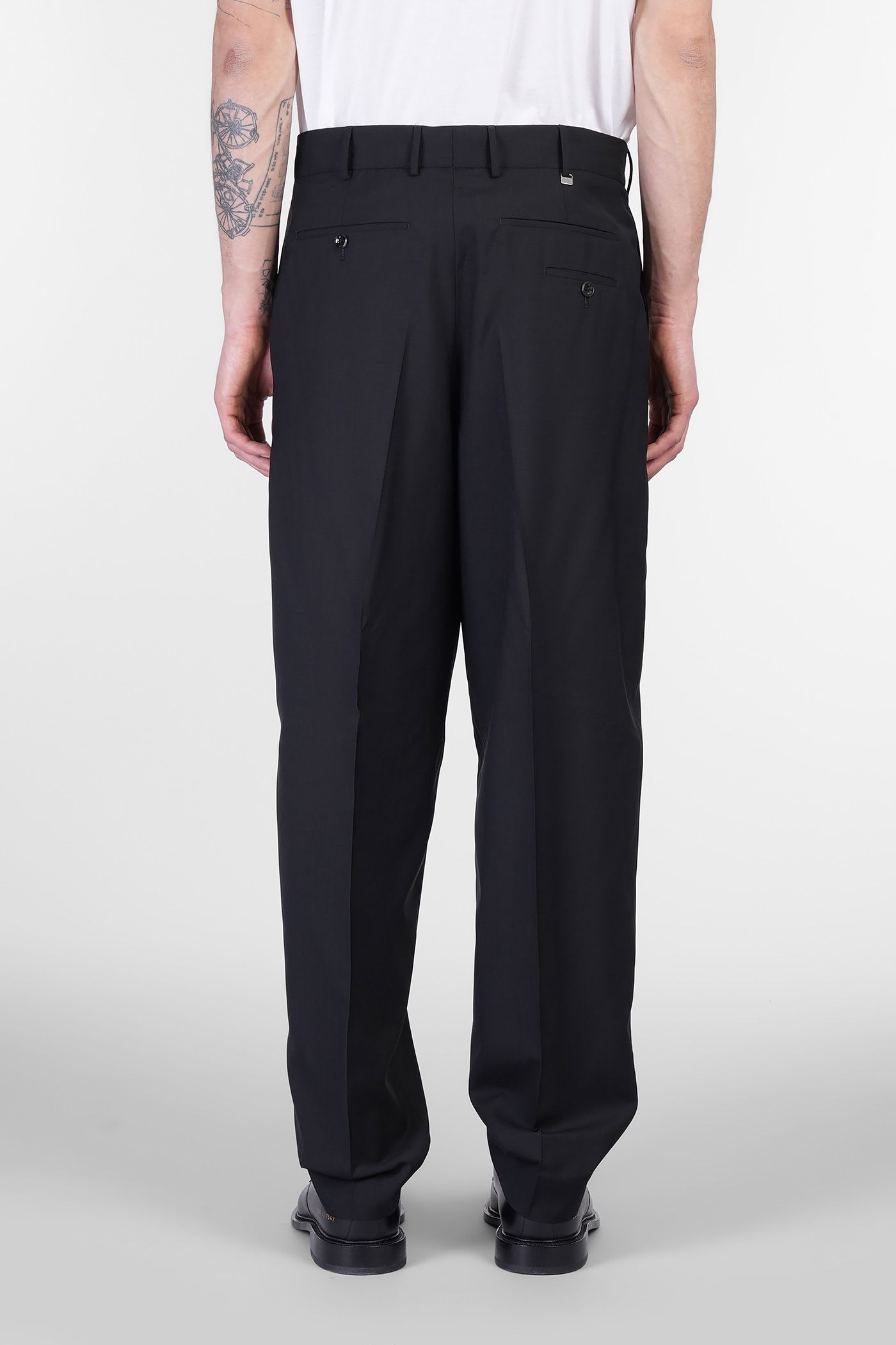 Pt Torino Zi56 Pants In Black Wool