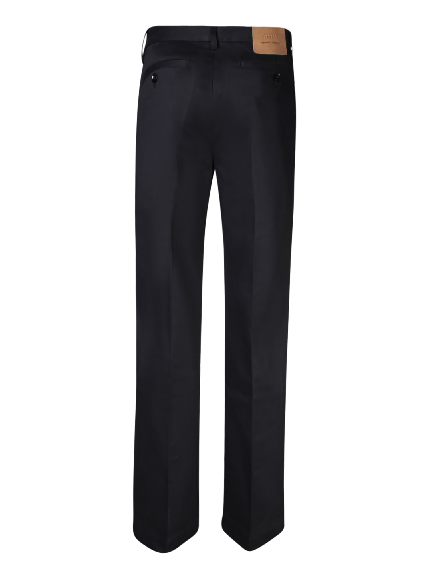 Shop Ami Alexandre Mattiussi Blue Straight Chino Pants