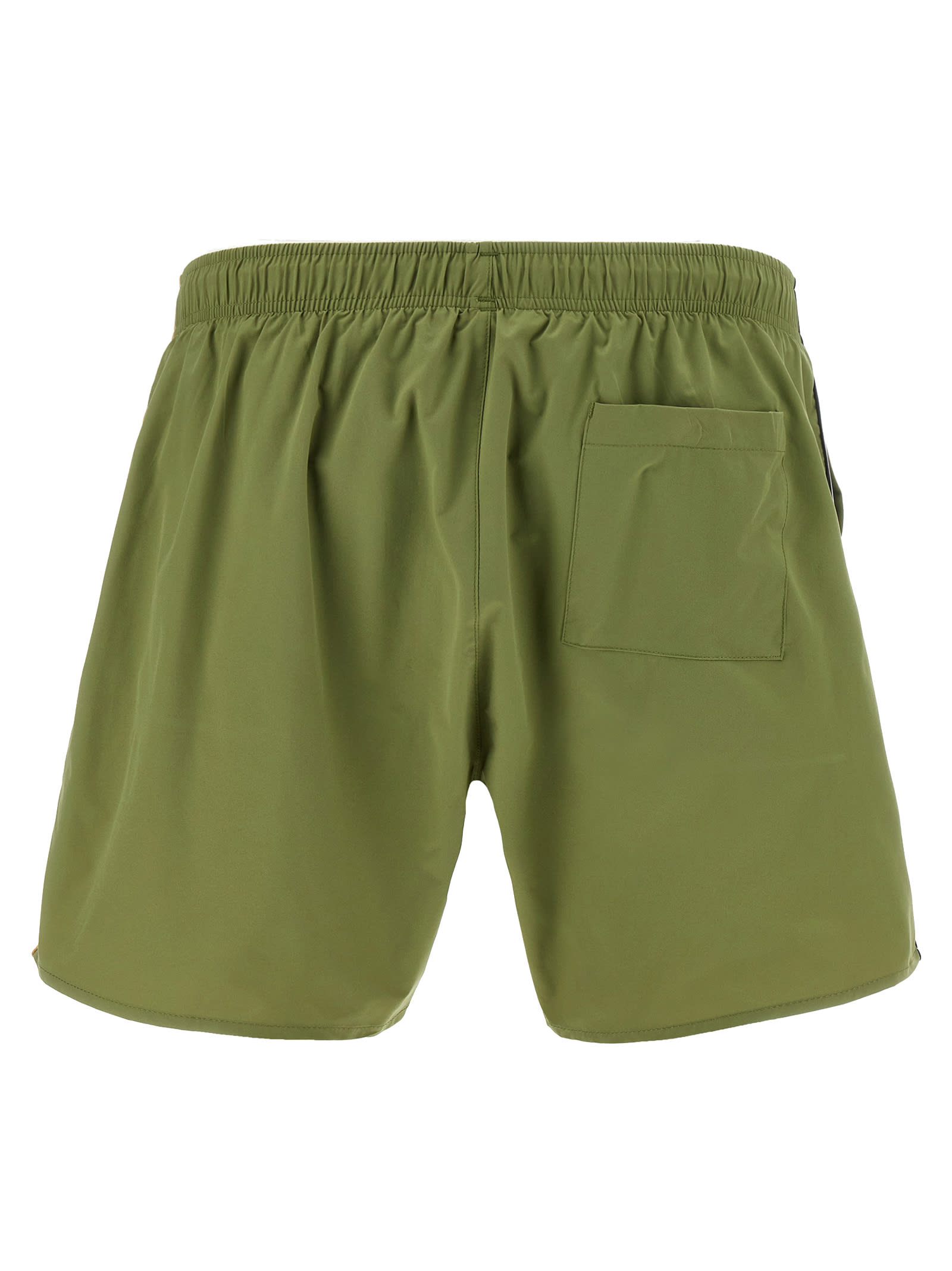 Hugo Boss Iconic Drawstring Swim Shorts In Green