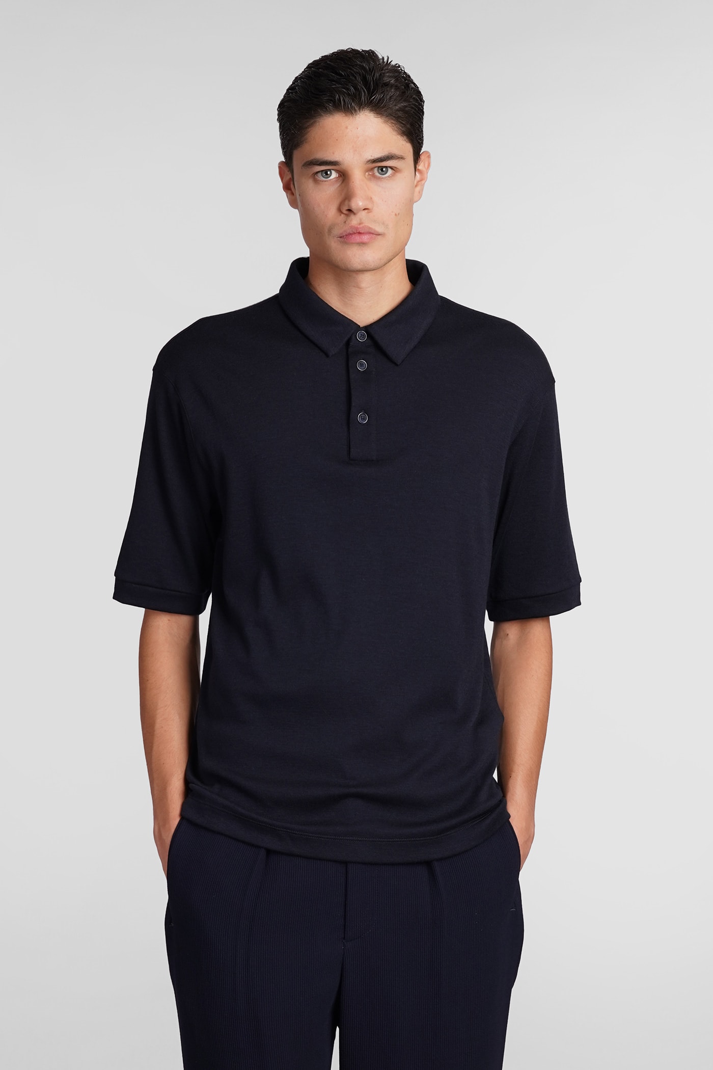 Polo In Blue Cashmere