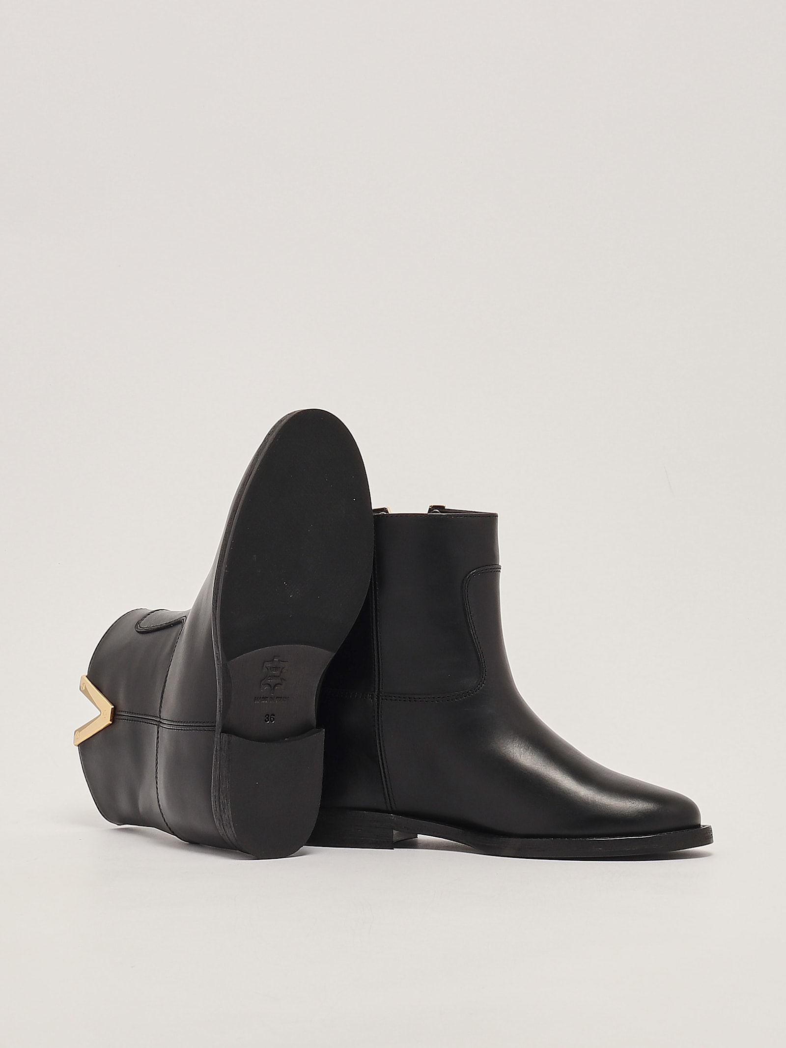 Shop Via Roma 15 Leather Boots In Nero