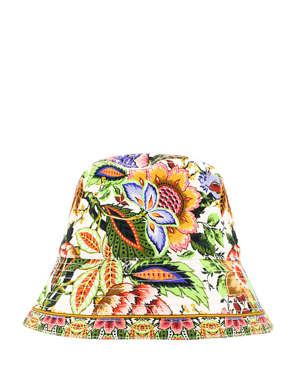 Shop Etro Hat In Print On White Base