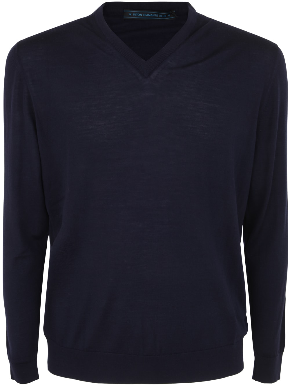 Shop Kiton Pullover In Navy Blue