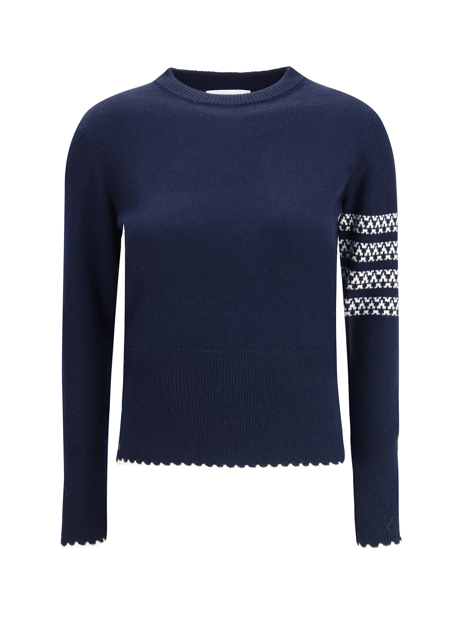 Thom Browne Holiday Hector Long-sleeve Crew-neck Jumper In Blue