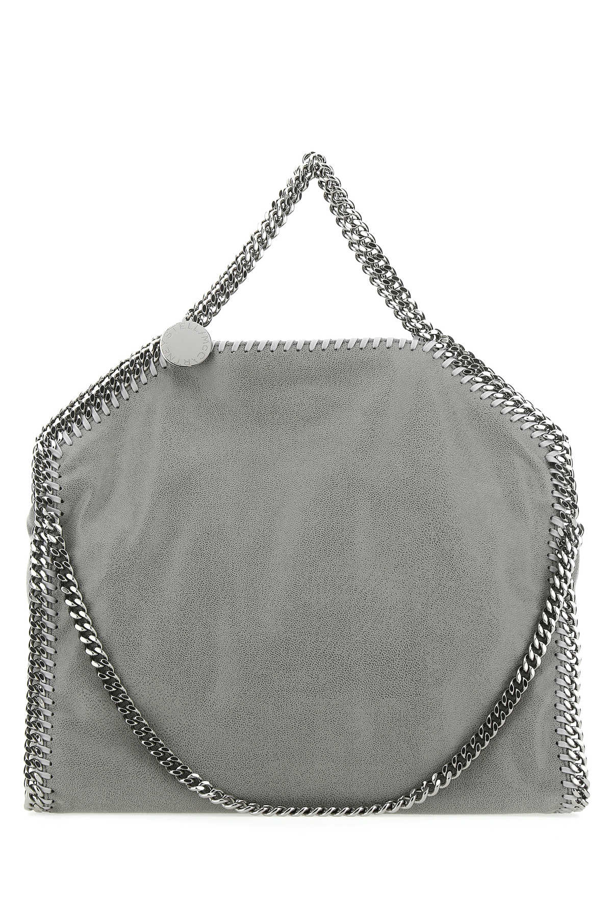 Shop Stella Mccartney Grey Shaggy Deer Fold Over Falabella Handbag In 1220