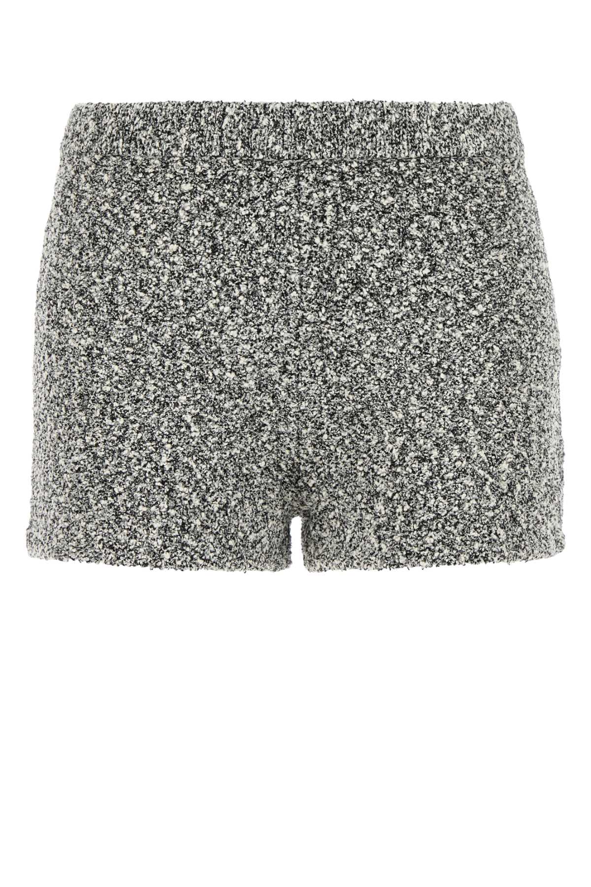 Two-tone Stretch Tweed Shorts