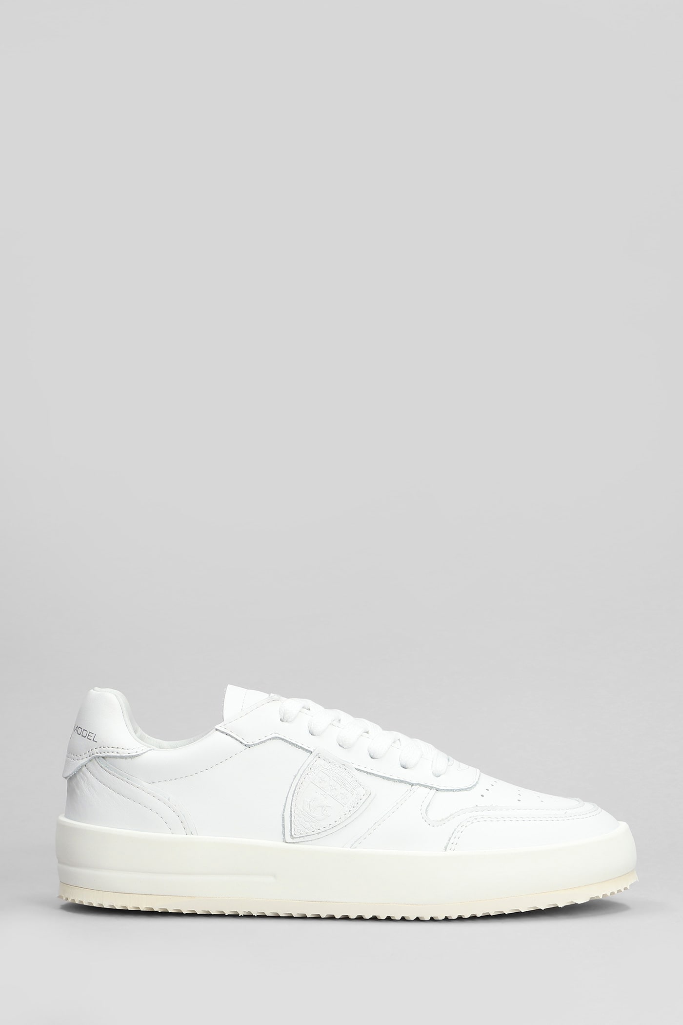 Nice Low Sneakers In White Leather