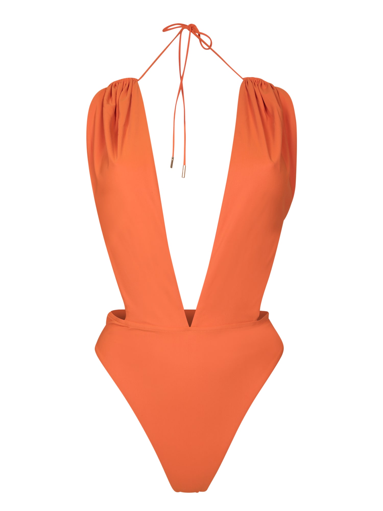 Shop Saint Laurent Maillot Orange Swimsuit
