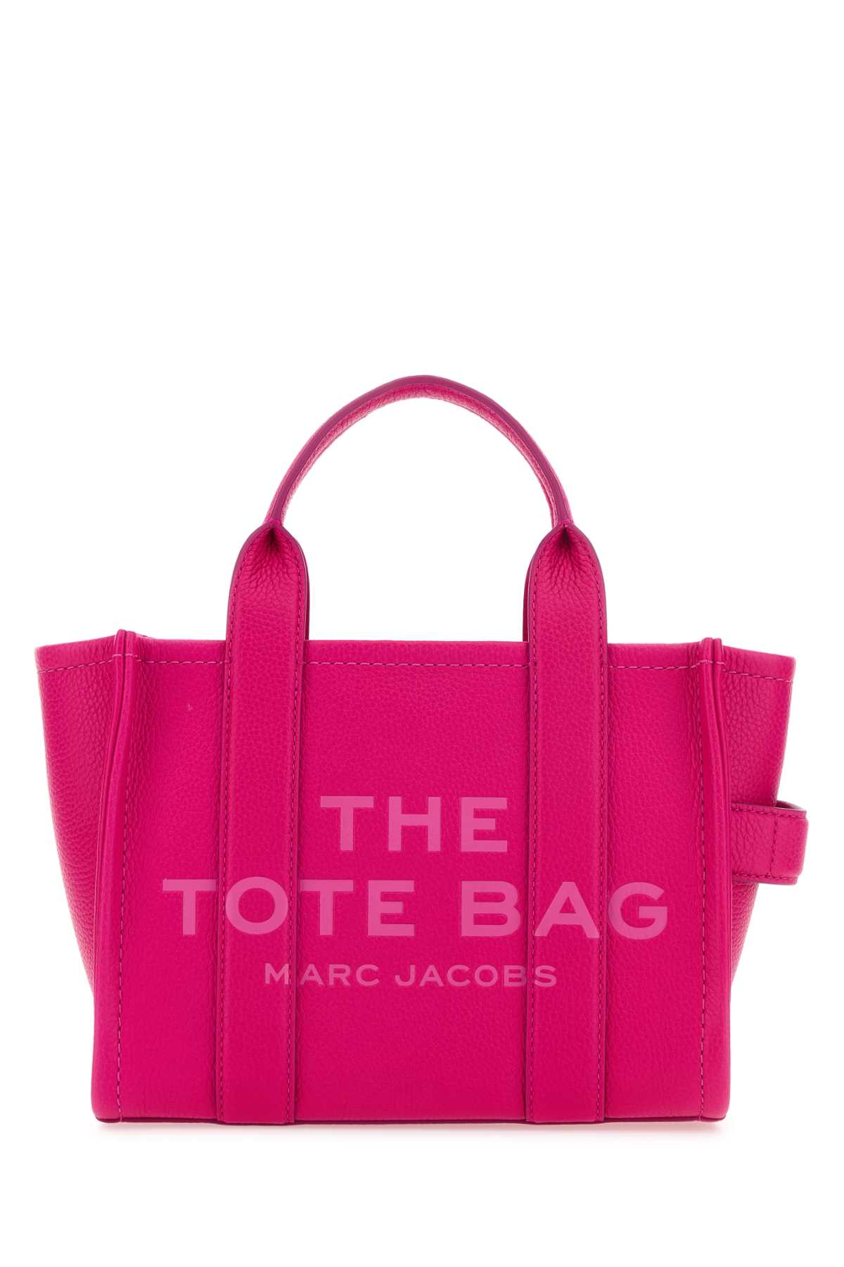 Shop Marc Jacobs Fuchsia Leather Mini The Tote Bag Handbag In Hotpink