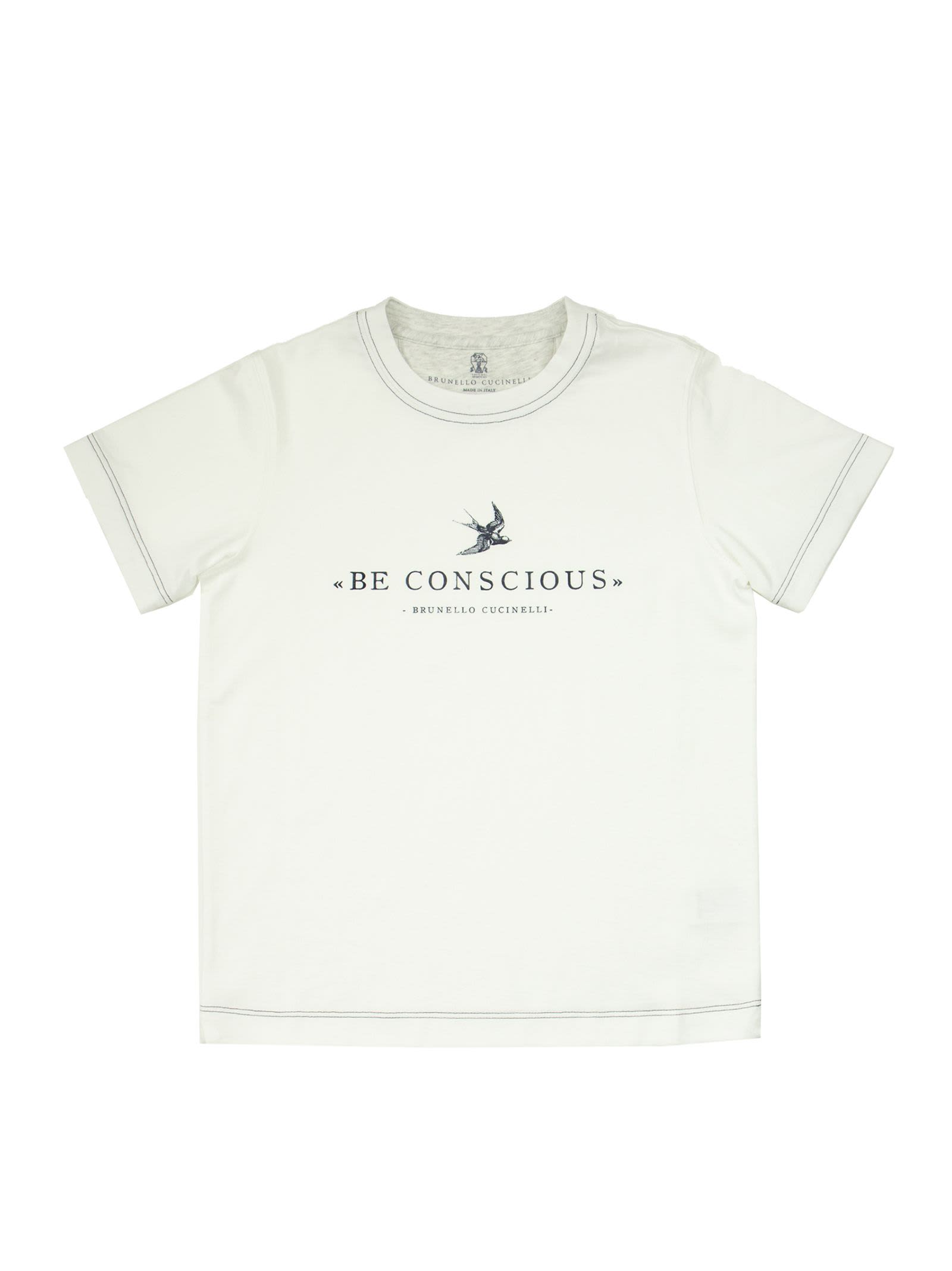 Brunello Cucinelli Cotton Jersey T-shirt With Print