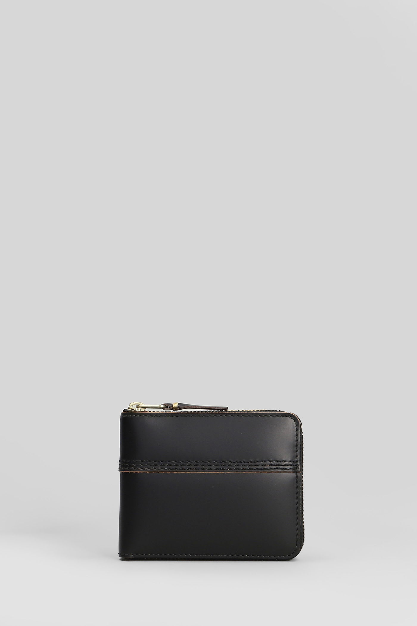 Comme Des Garçons Wallet In Black Leather In Black