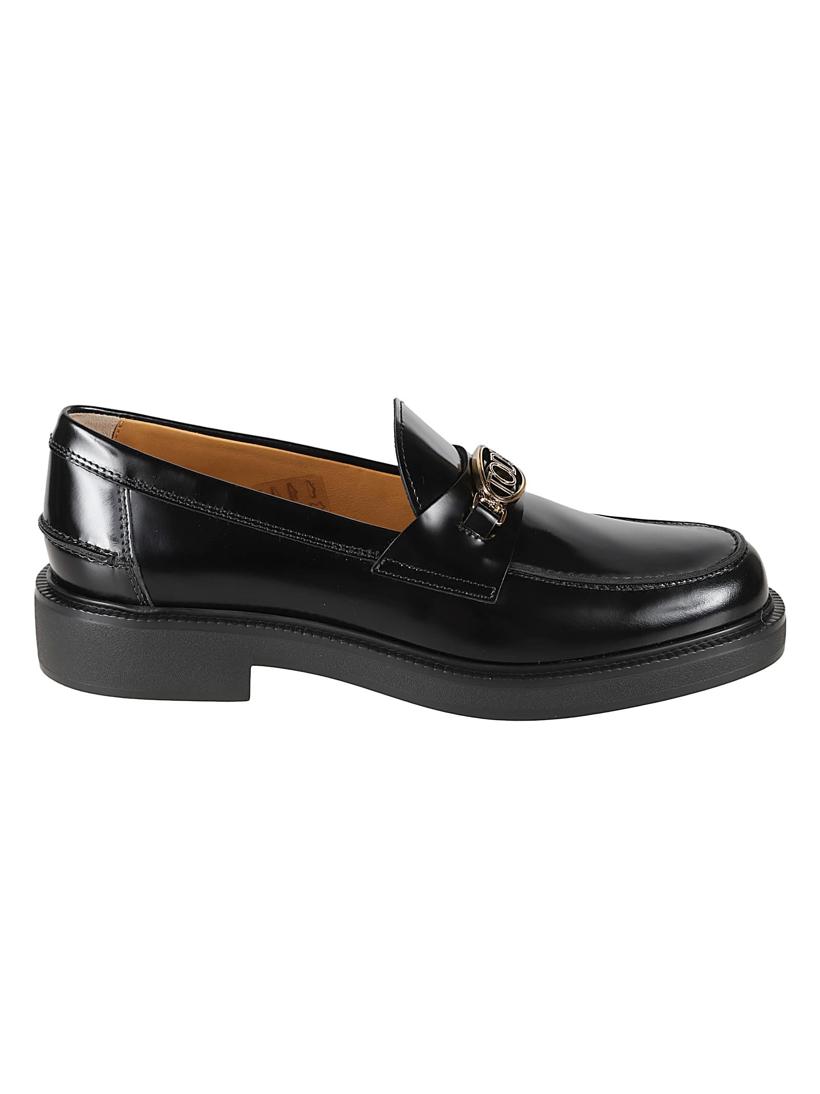 Tod's Logo Loafers In Black