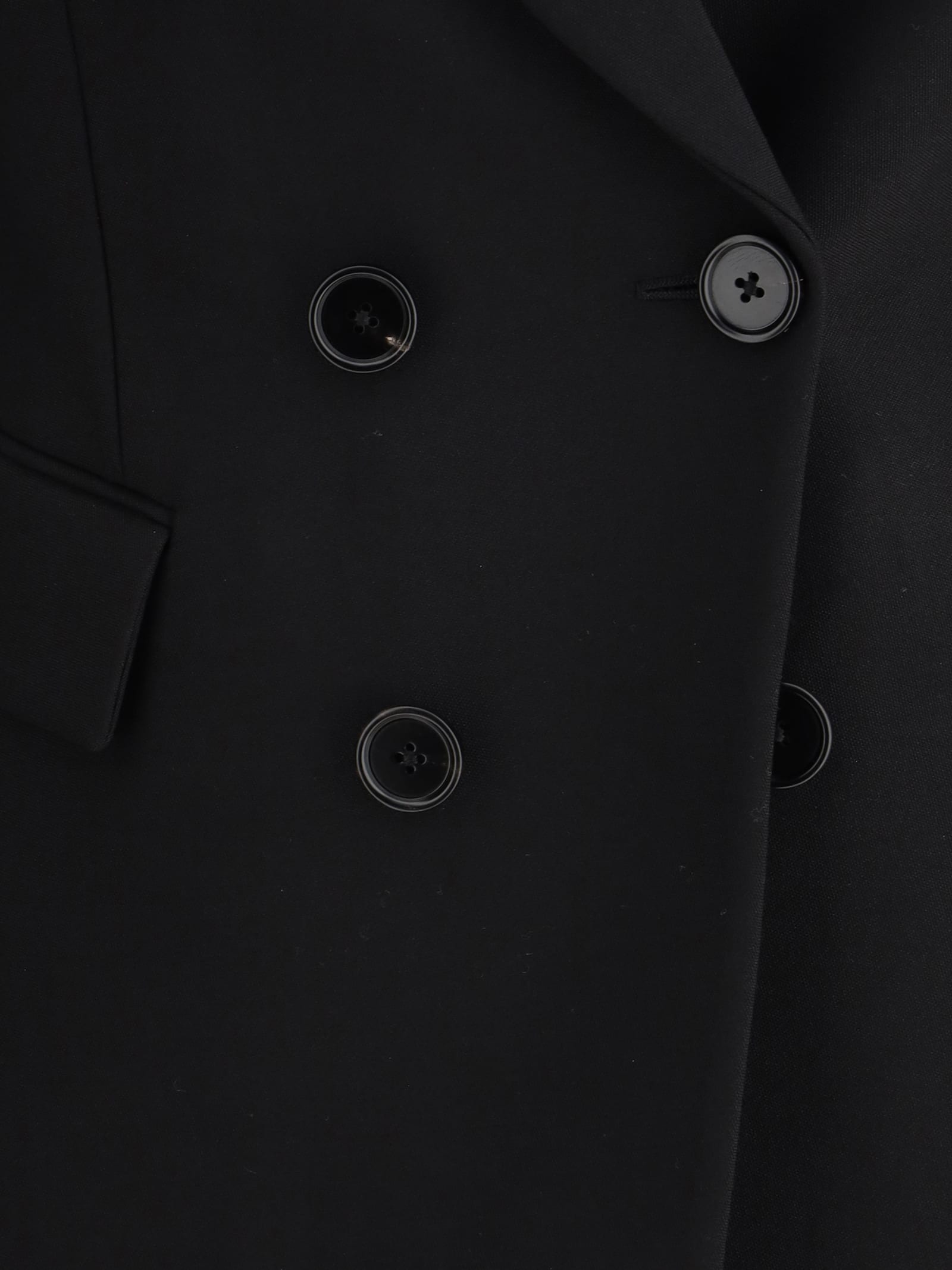 Chloé Double-breasted Wool-blend Blazer In Black