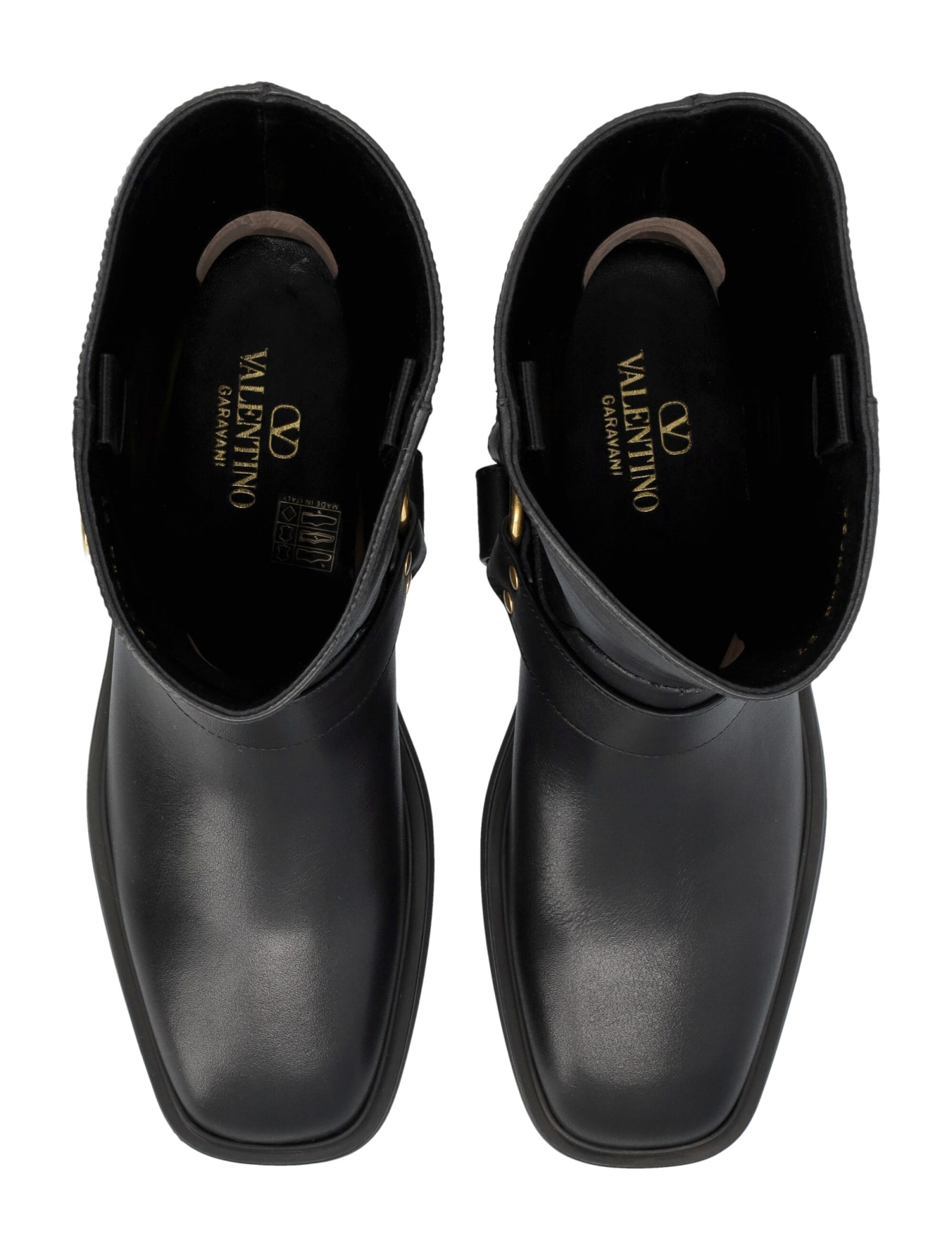 Valentino Garavani Valentino Vlogo Signature Leather Boot In Black