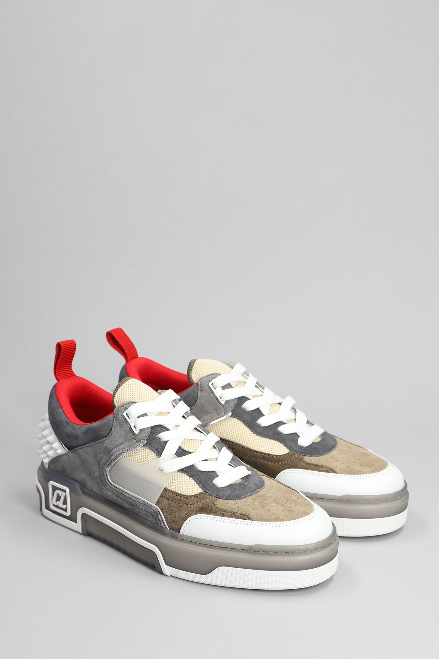 Christian Louboutin Astroloubi Sneakers In Grey Suede And Leather In Grey