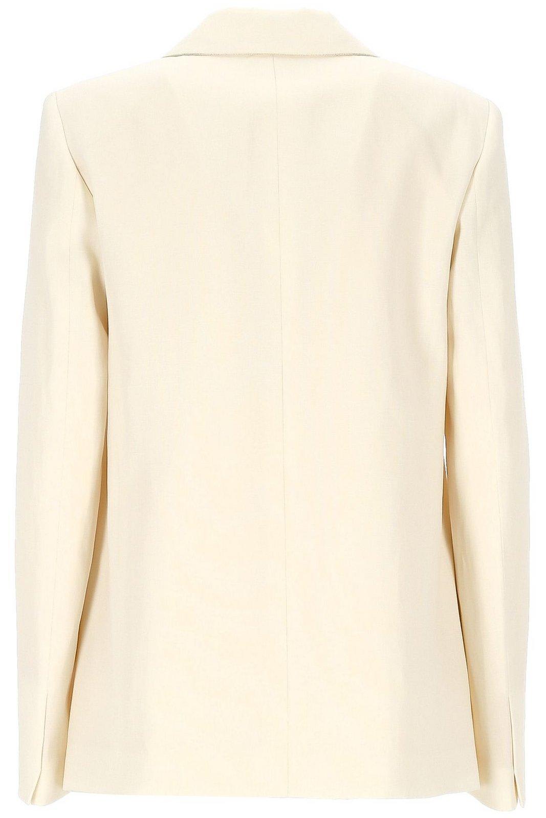Shop Fabiana Filippi Single Breasted Long Sleeved Jacket