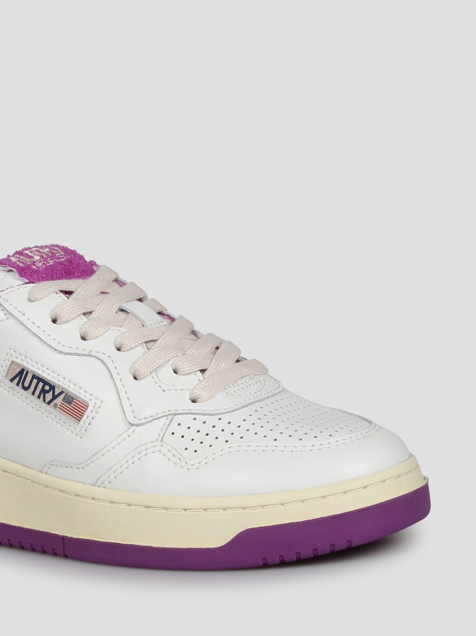 Autry White Leather Sneakers In White