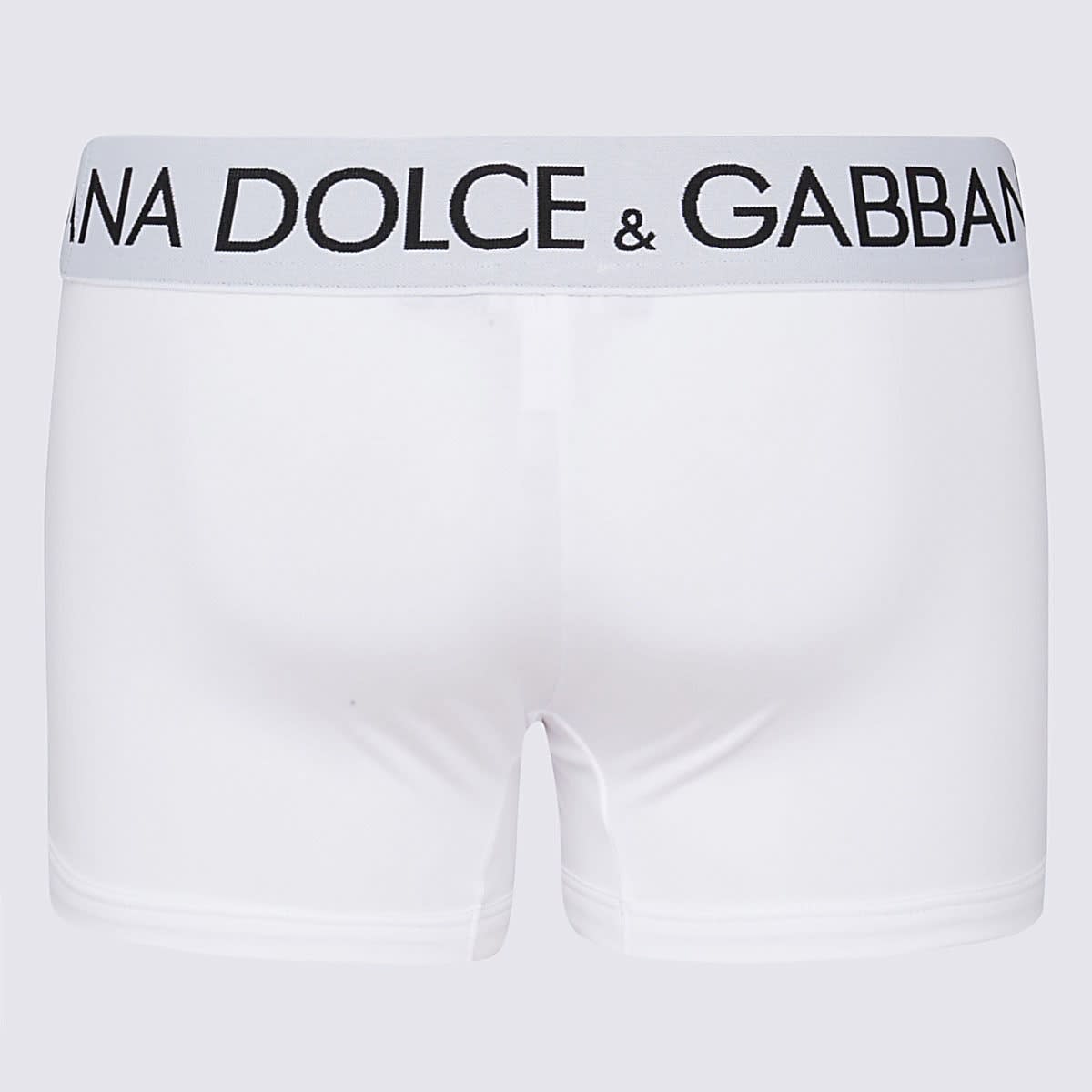 Shop Dolce & Gabbana White Cotton Logo Boxers In Bianco Ottico