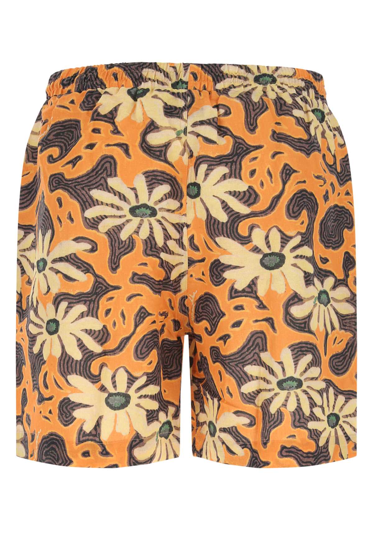 Shop Nanushka Printed Linen Blend Bermuda Shorts In Arpoflor