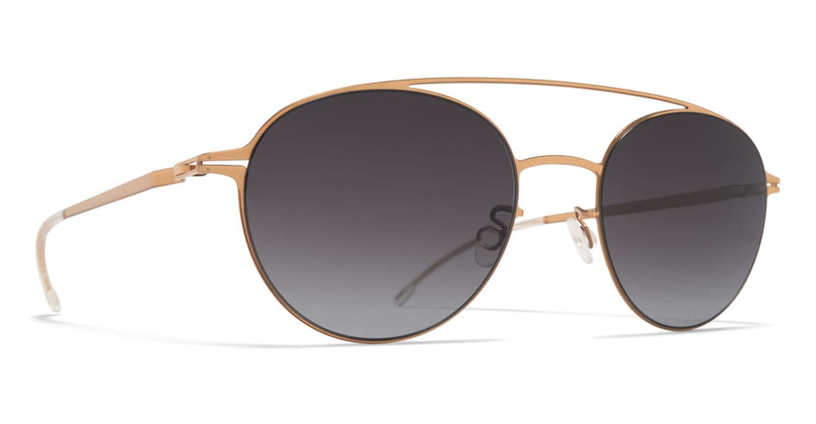 Mykita Reva - Pow1 / Champagne Gold Sunglasses In Brown