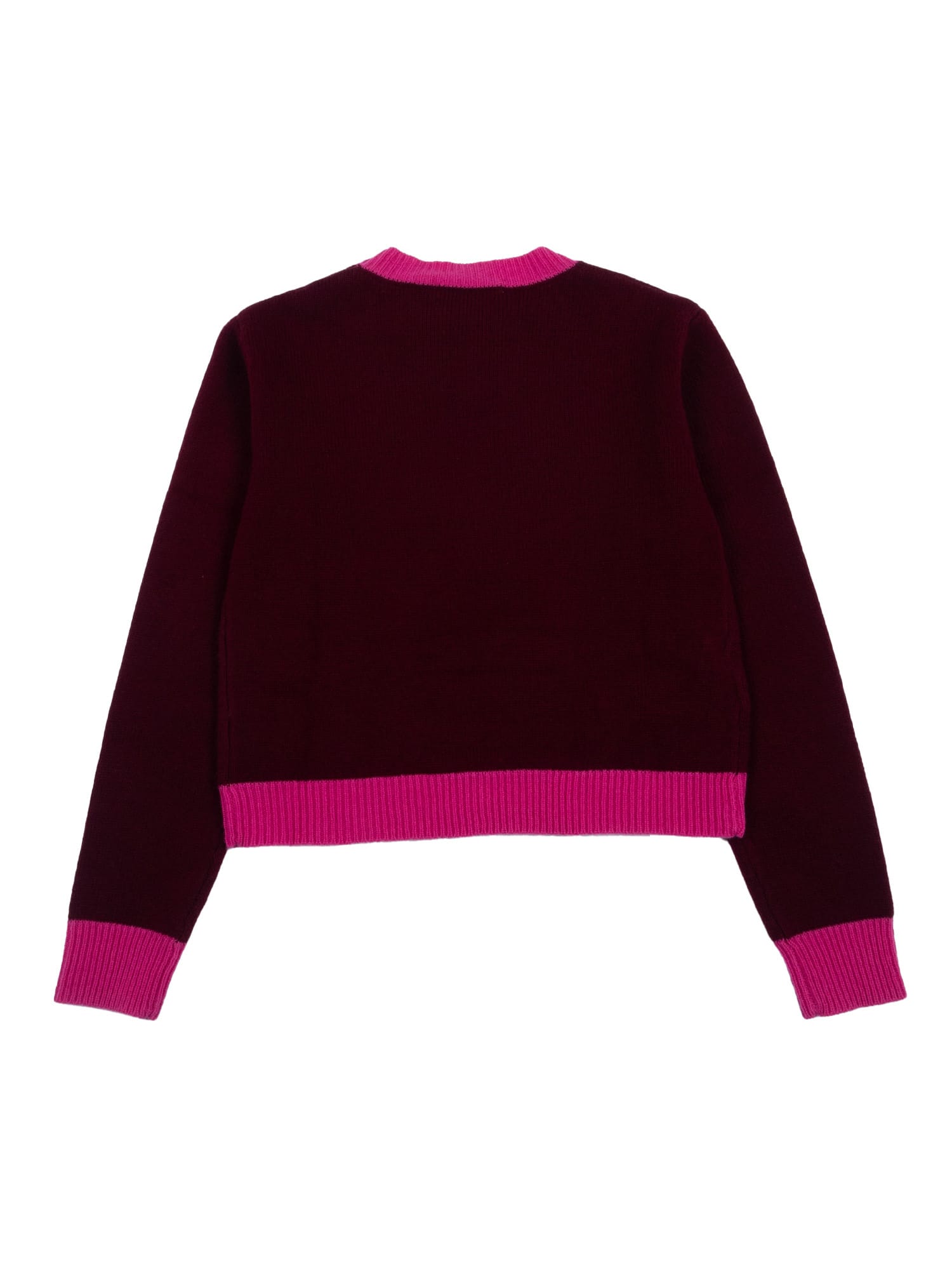 Marni L And Cashmere Sweater With Logo Kids In Brown