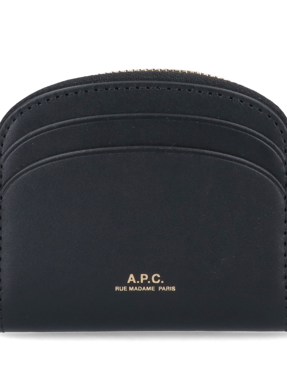 Shop Apc Demi Lune Mini Wallet In Black