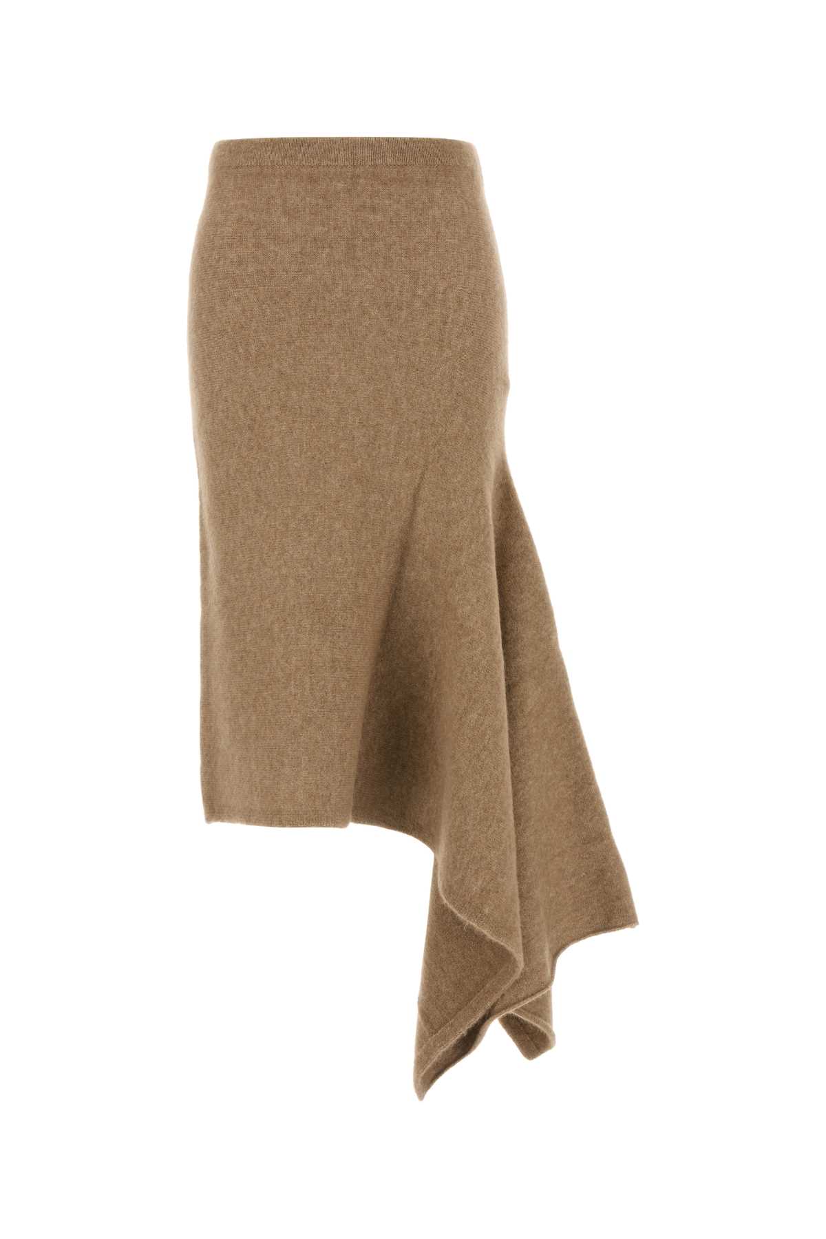 Ferragamo Camel Stretch Alpaca Blend Skirt In Nude