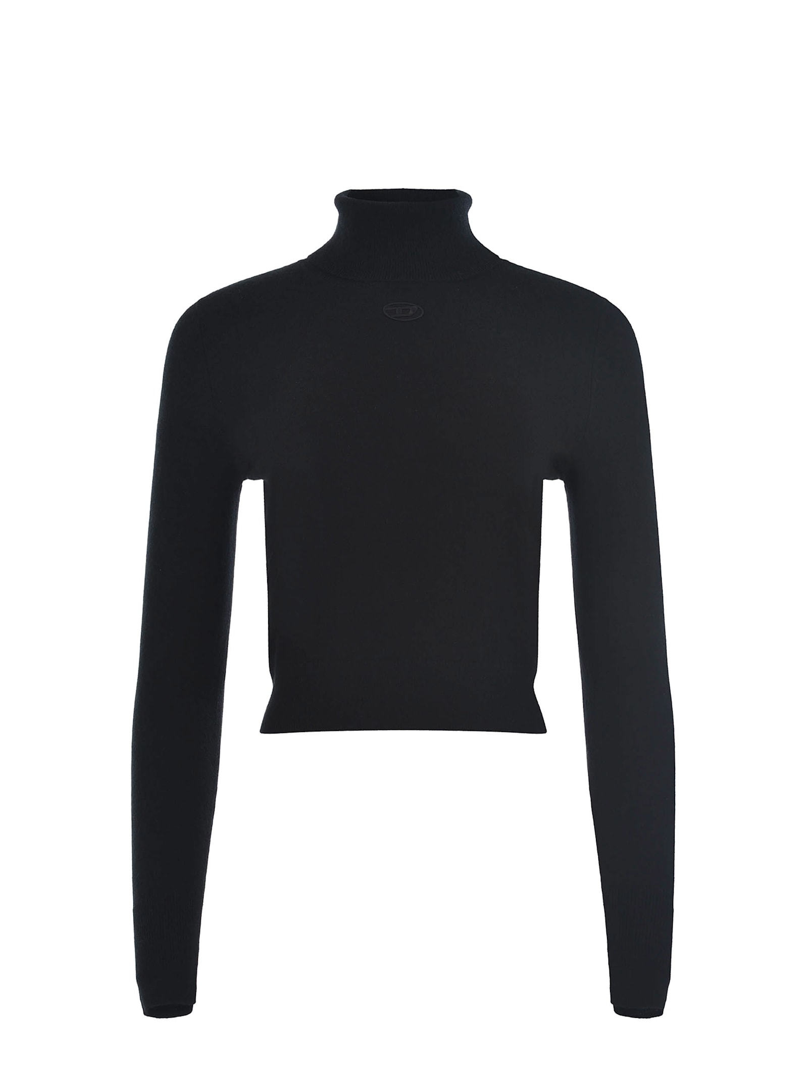 Shop Diesel Turtleneck Sweater  M-areesax-tn Made Of Wool And Cashmere In Black