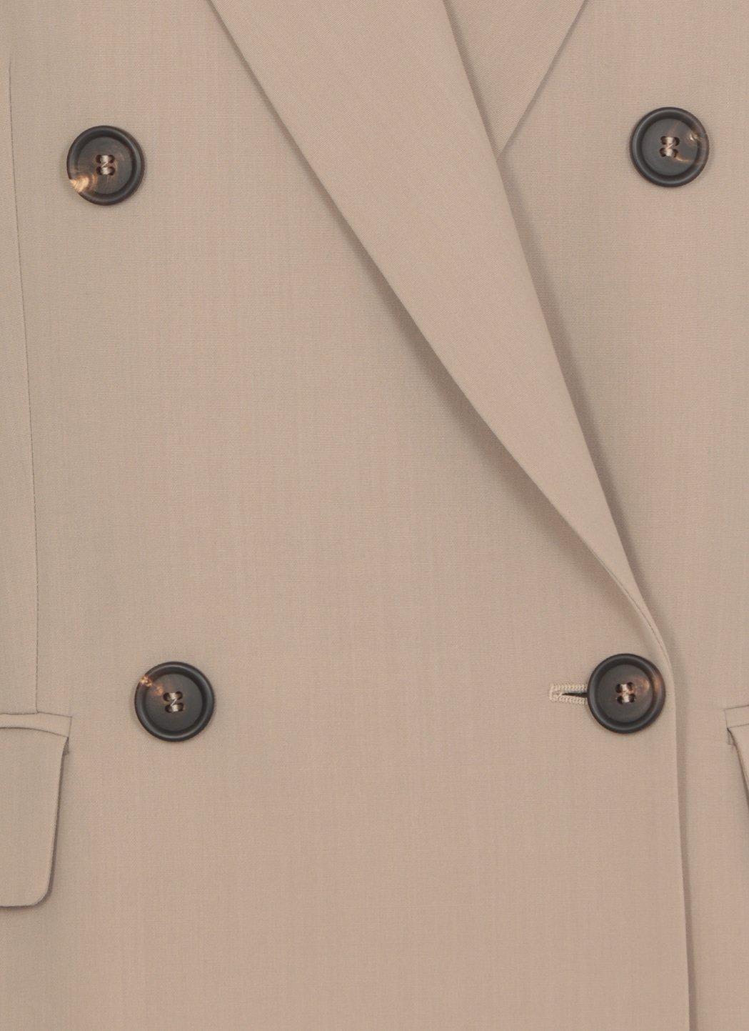 Shop Brunello Cucinelli Double-breasted Tailored Jacket In Beige
