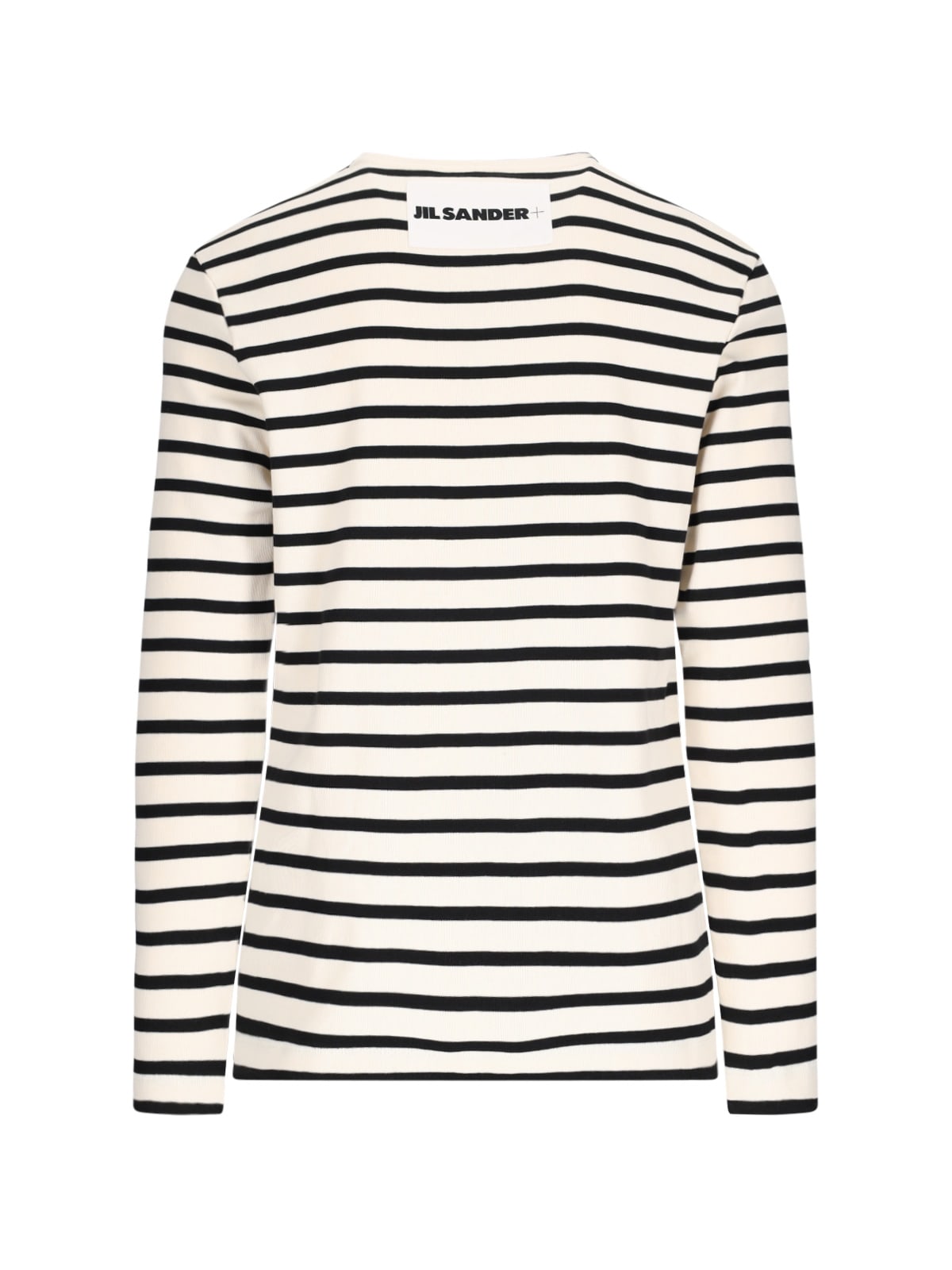 Jil Sander Horizontal Stripe-print Sweatshirt In Gray