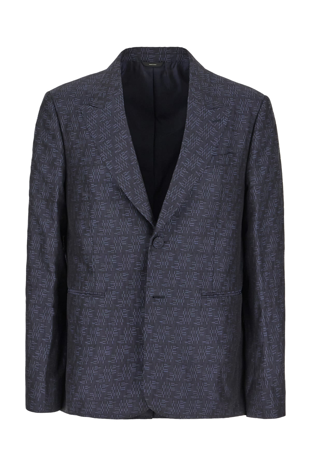 Fendi Embroidered Viscose Blend Blazer In Blue