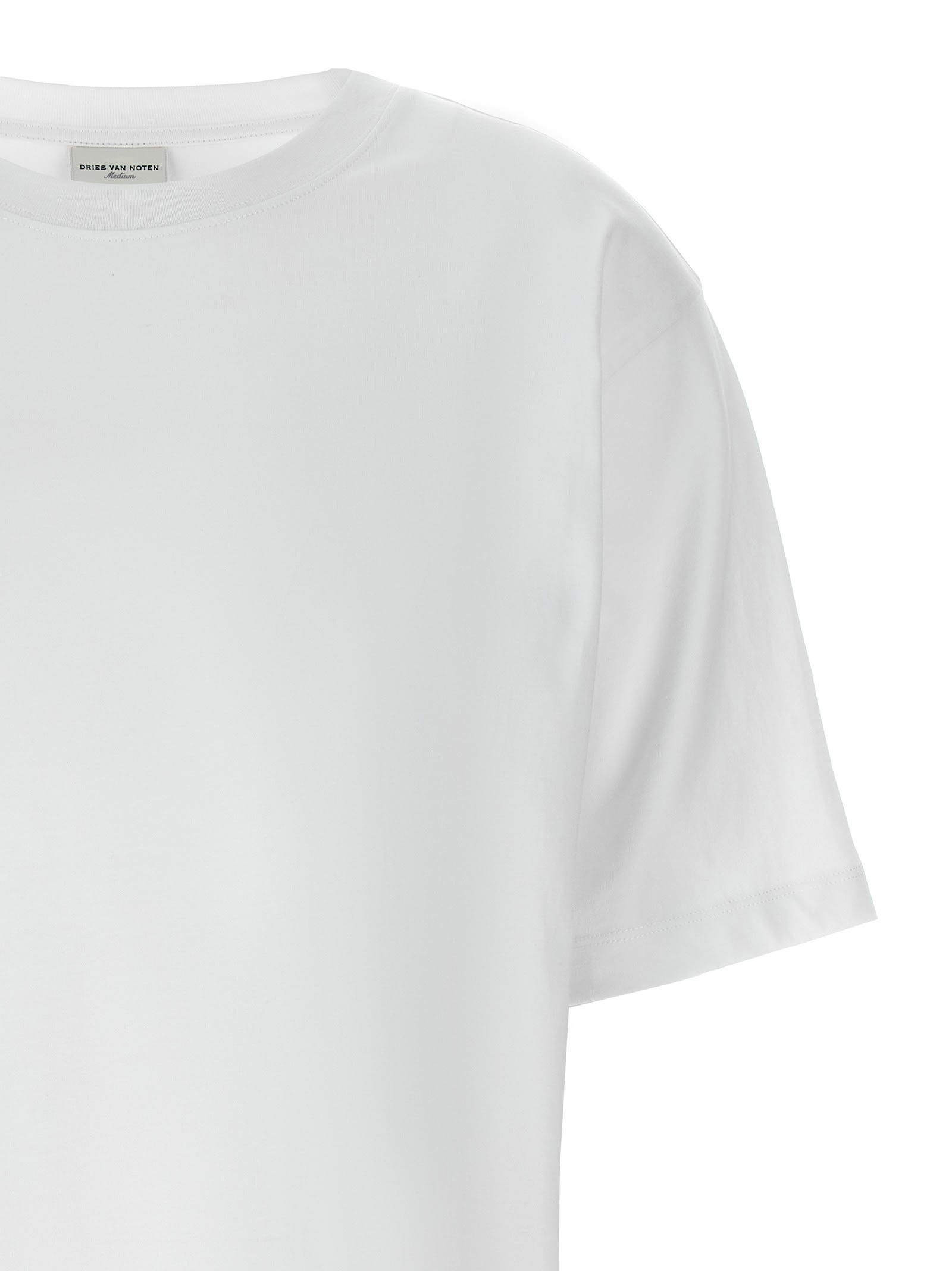 Shop Dries Van Noten Heydu T-shirt In White