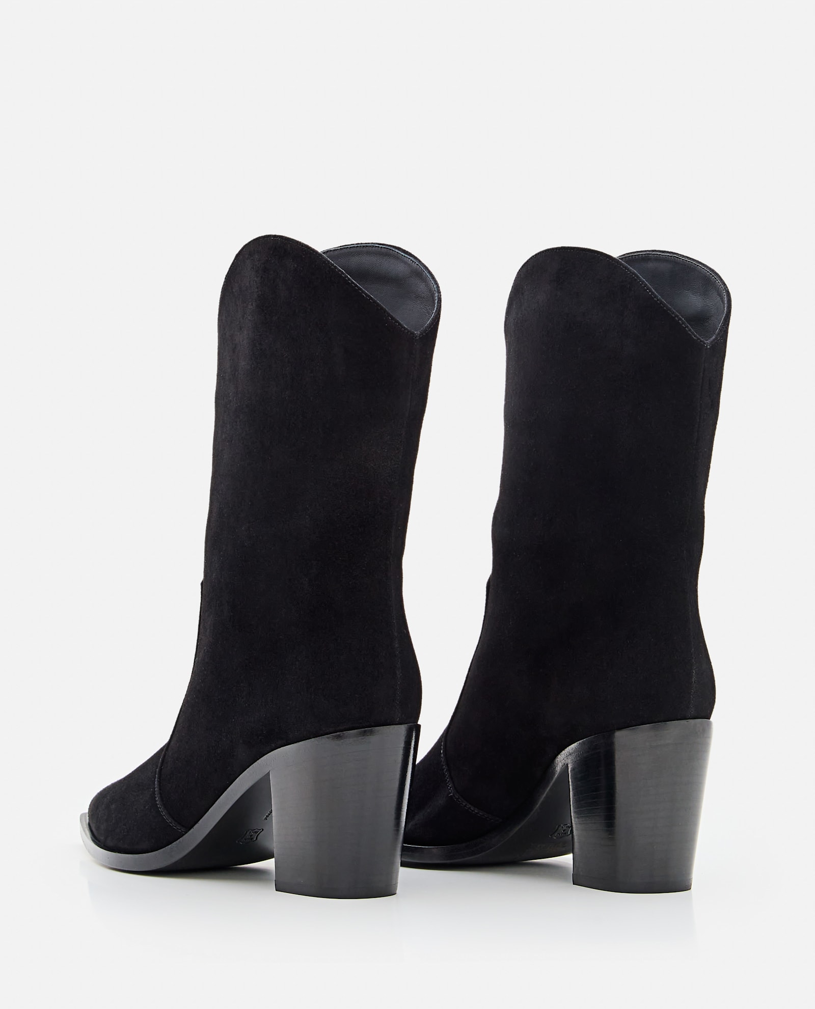 Gianvito Rossi Denver Suede Texan Boots In Black