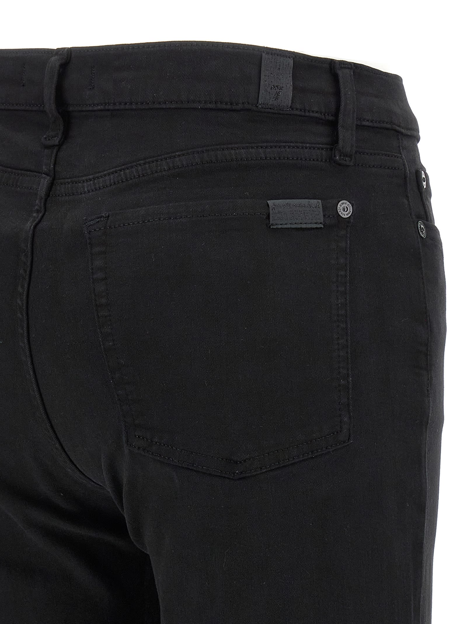 7 For All Mankind Tailorless Dojo Jeans With Front And Back Pockets In Black