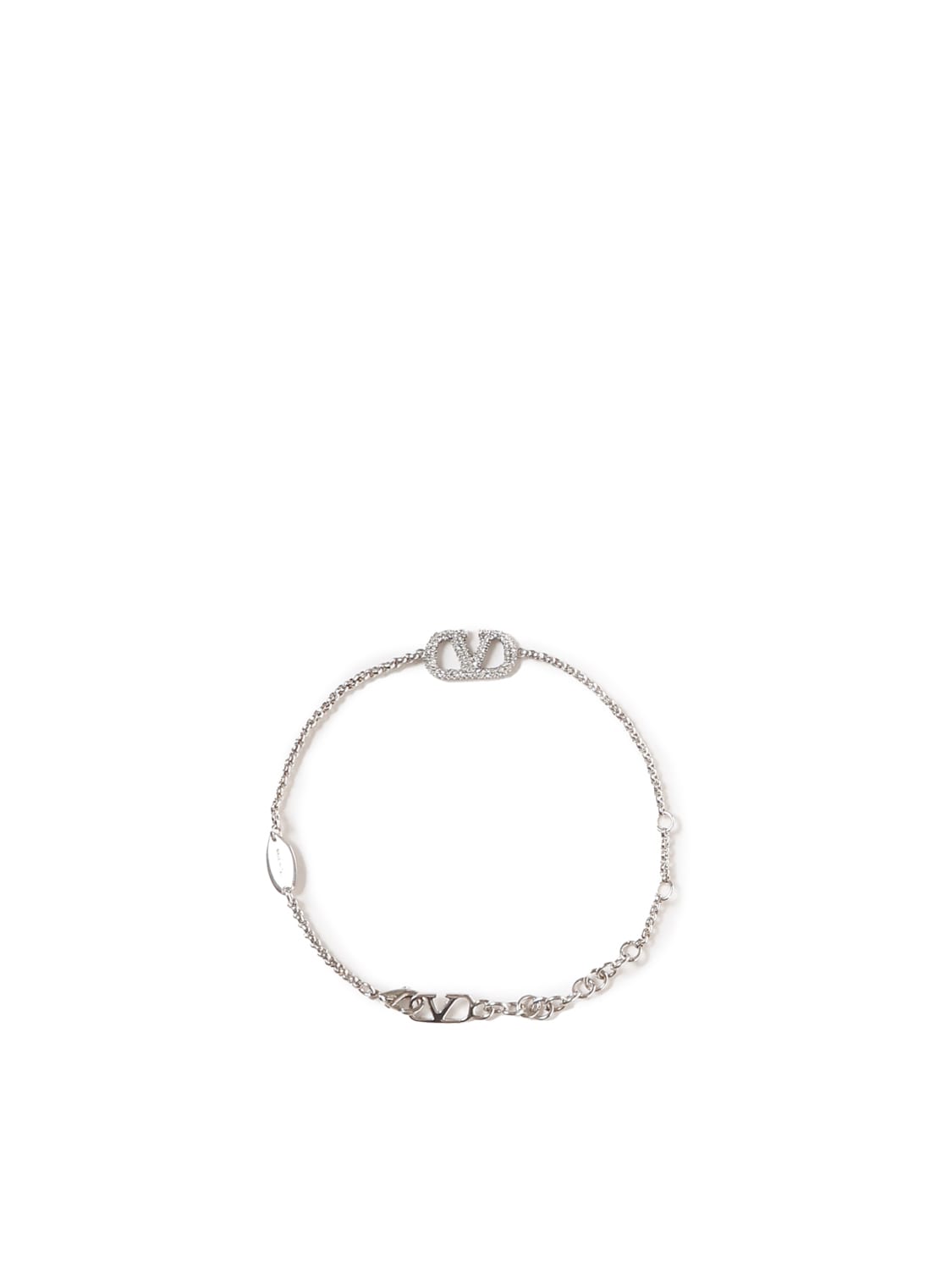 Vlogo Bracelet With Soft Chain And Crystals