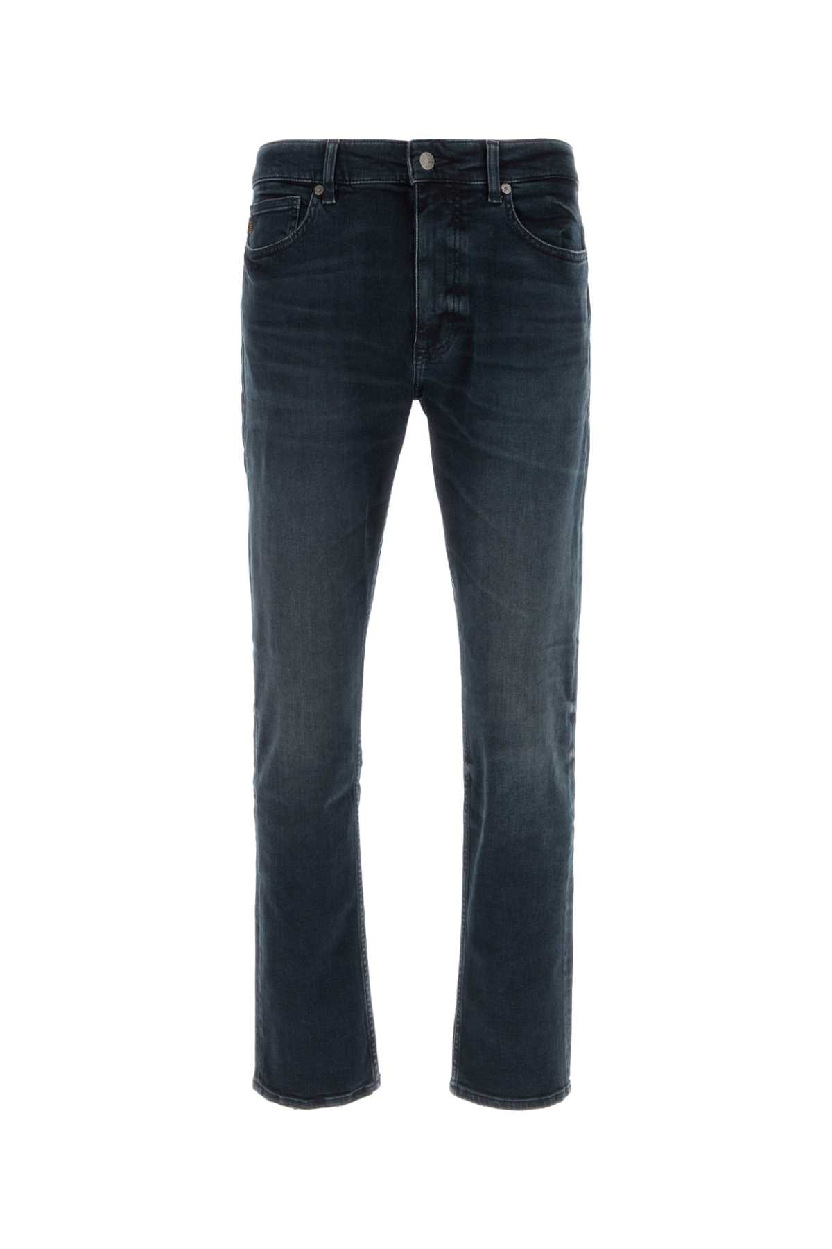 Dark Blue Stretch Denim Jeans