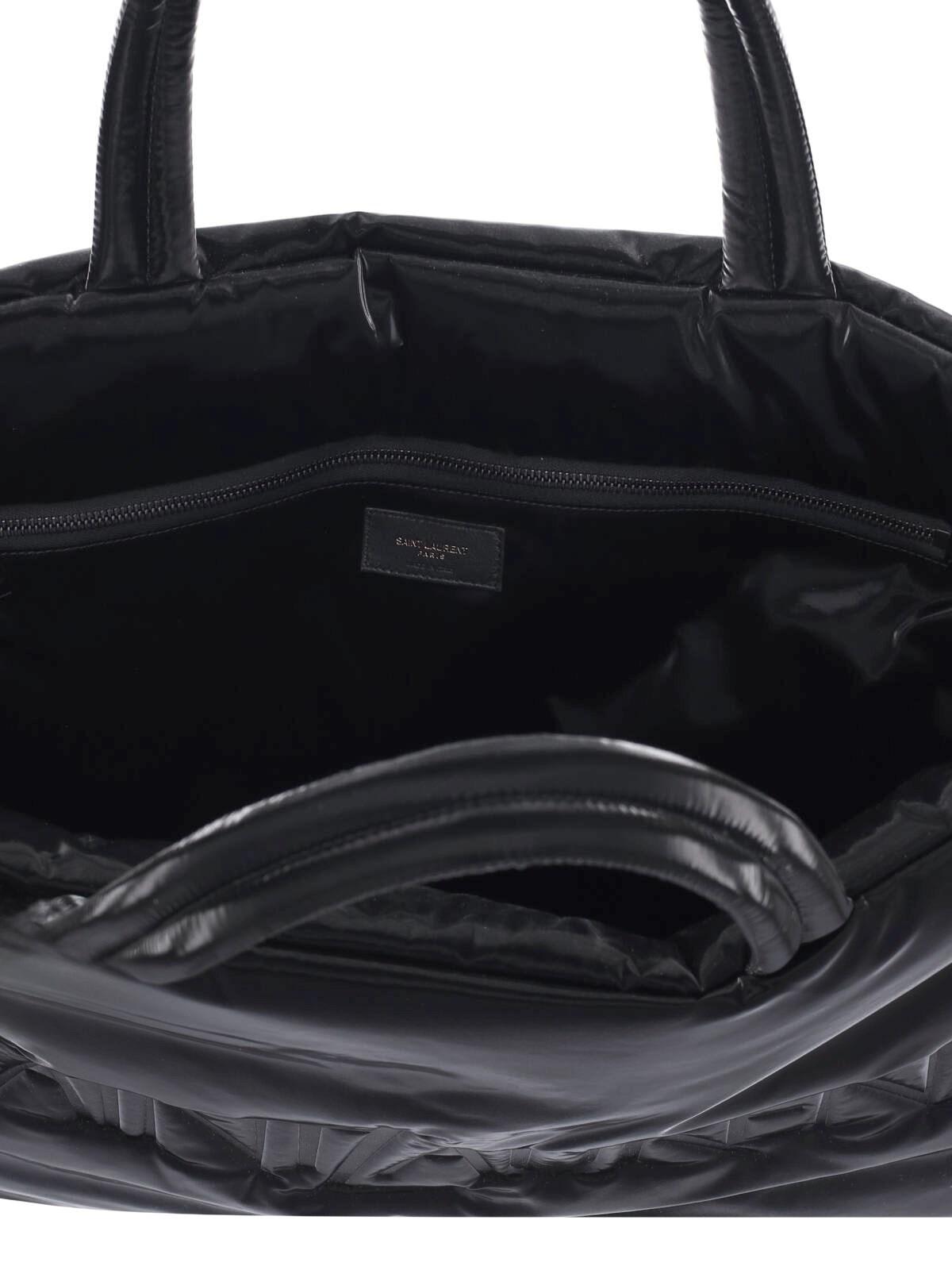 Saint Laurent Logo Tote Bag In Black