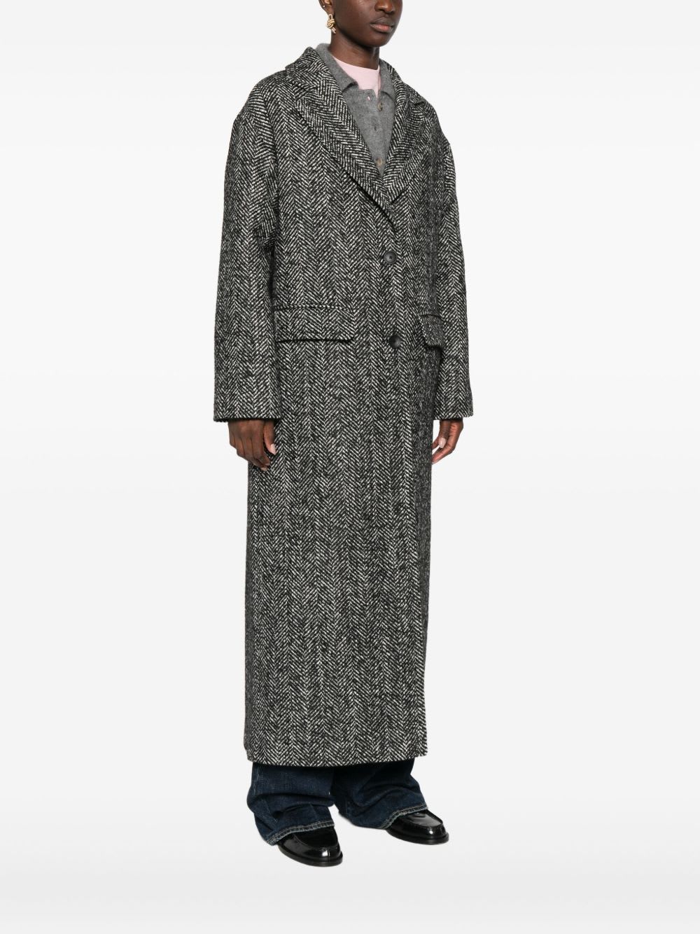 Tagliatore Wool Blend Single-breasted Coat In Black