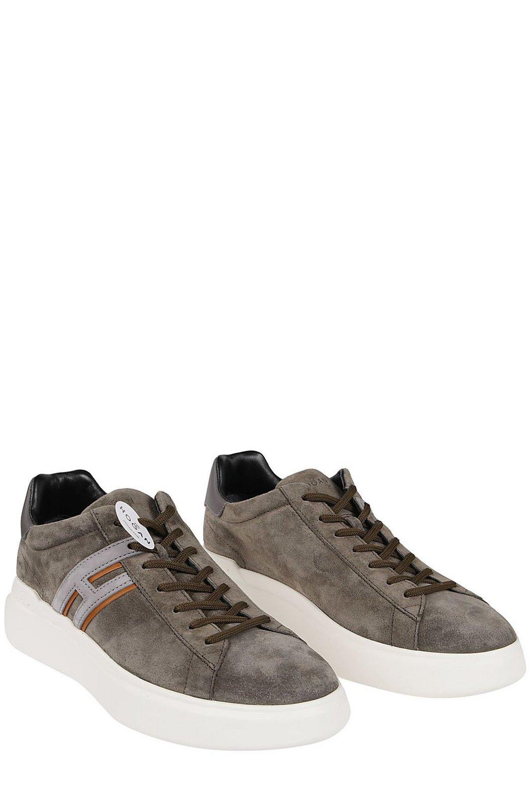 Shop Hogan H580 Lace-up Sneakers Sneakers In Marrone