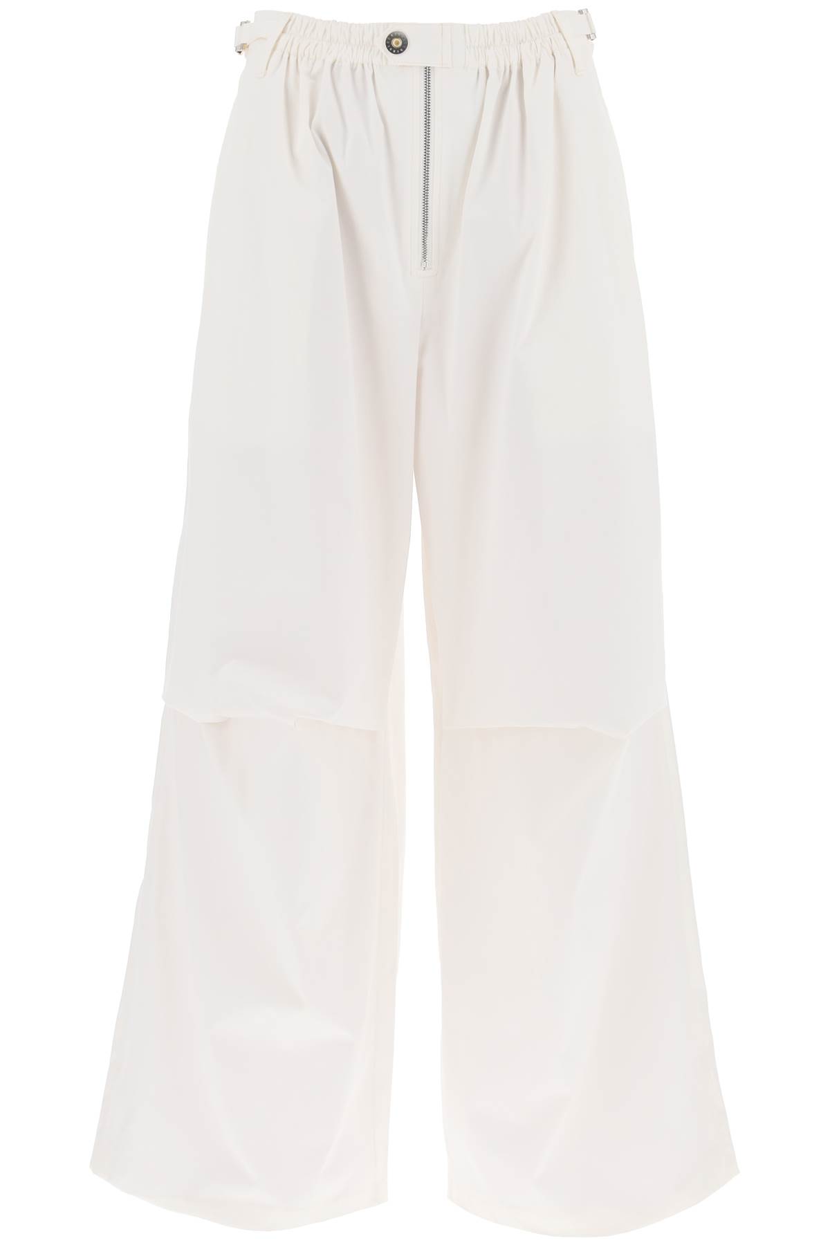 Shop Dion Lee Oversized Parachute Pants In Ivory (white)