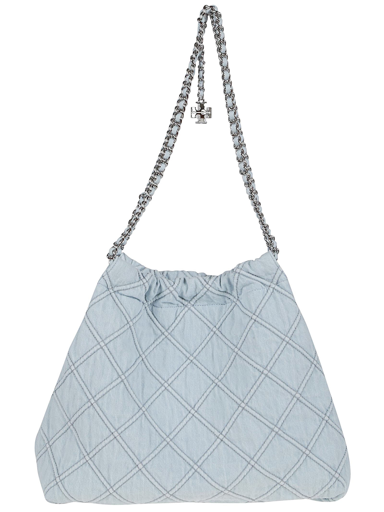 Tory Burch Fleming Denim Hobo Bag