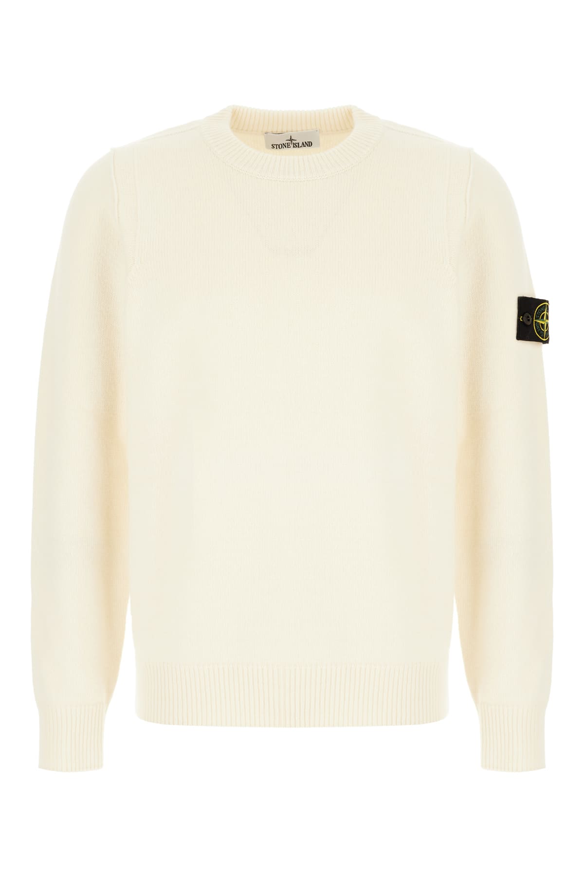 Stone Island Organic Cotton Sweater In Yellow