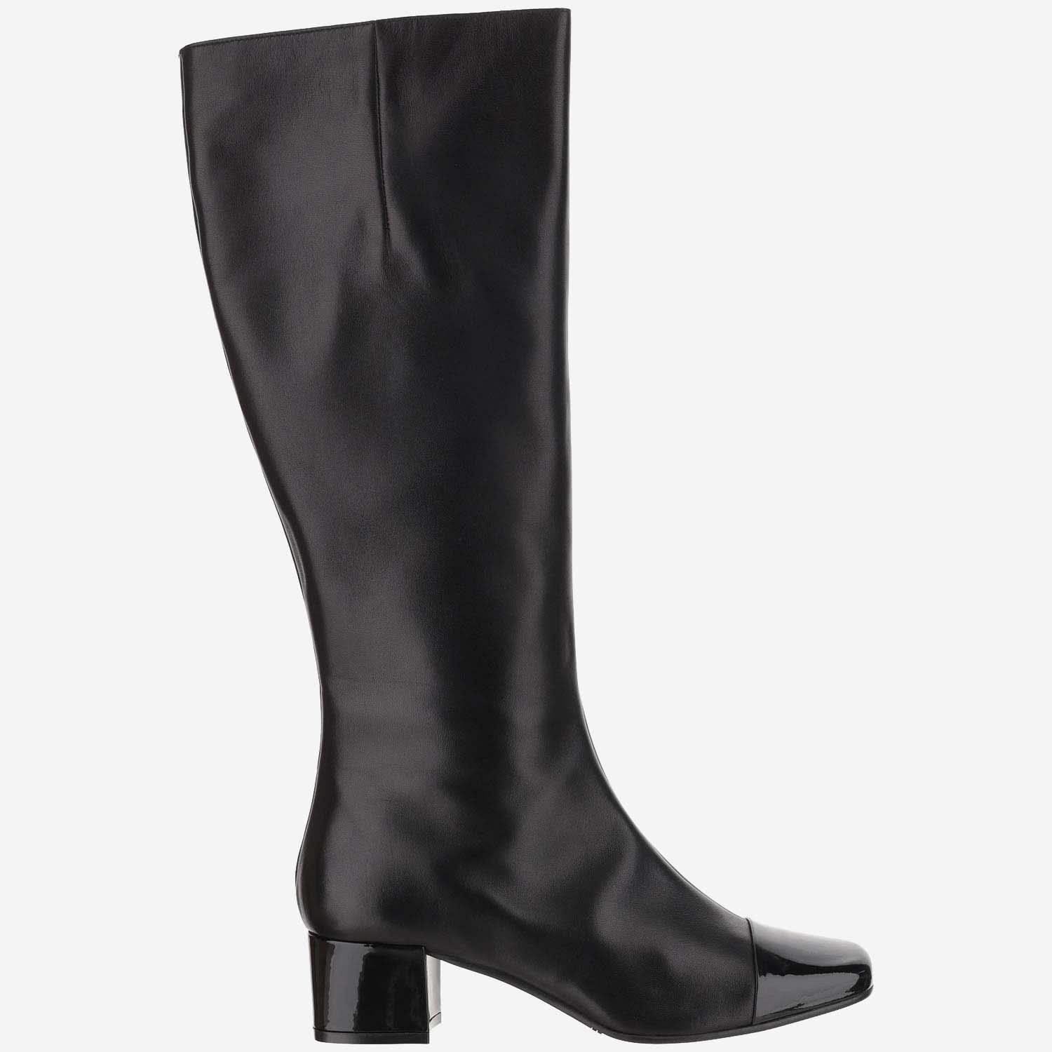 Shop Carel High Leather Boot In Black