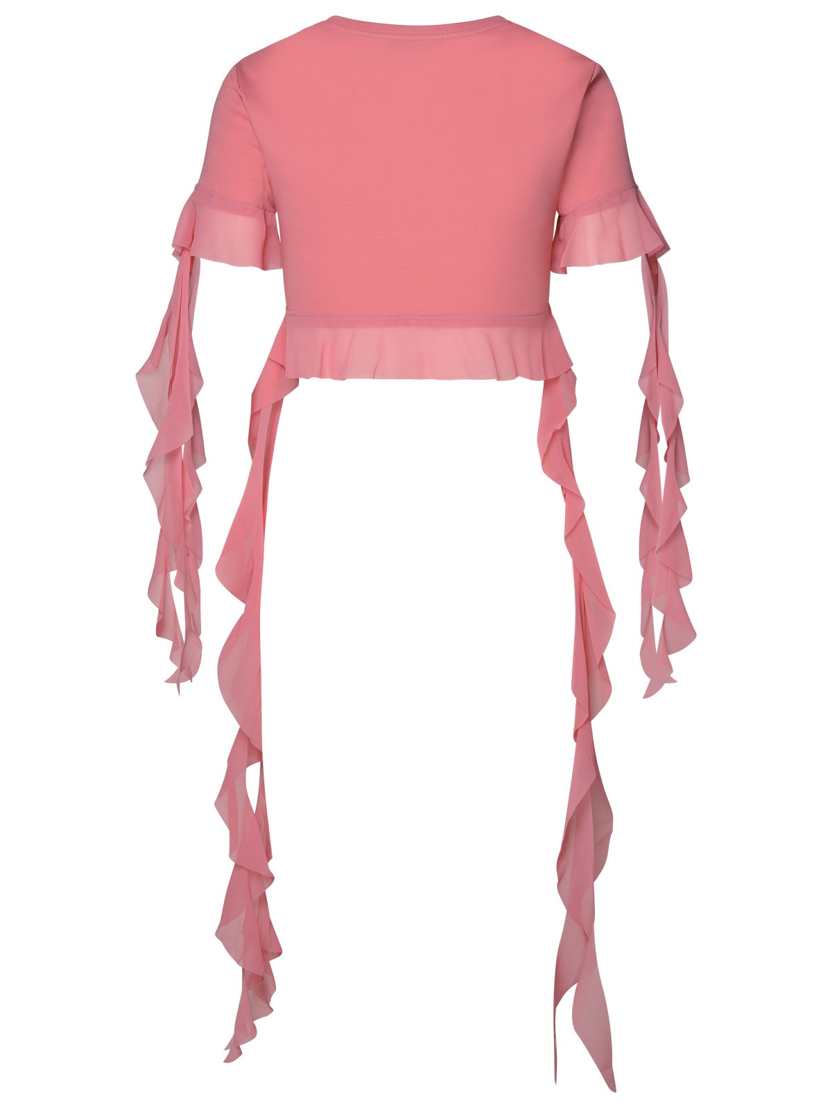 Shop Blumarine Fuscia Cotton Sweater In Rosa