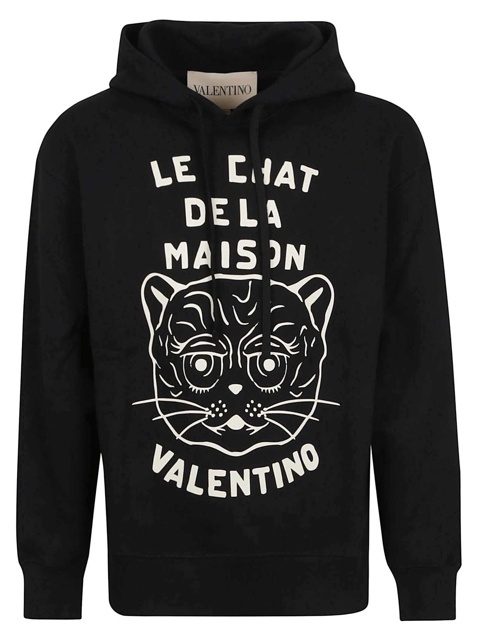 Valentino Garavani Sweatshirt With Le Chat De La Maison Patch In Black